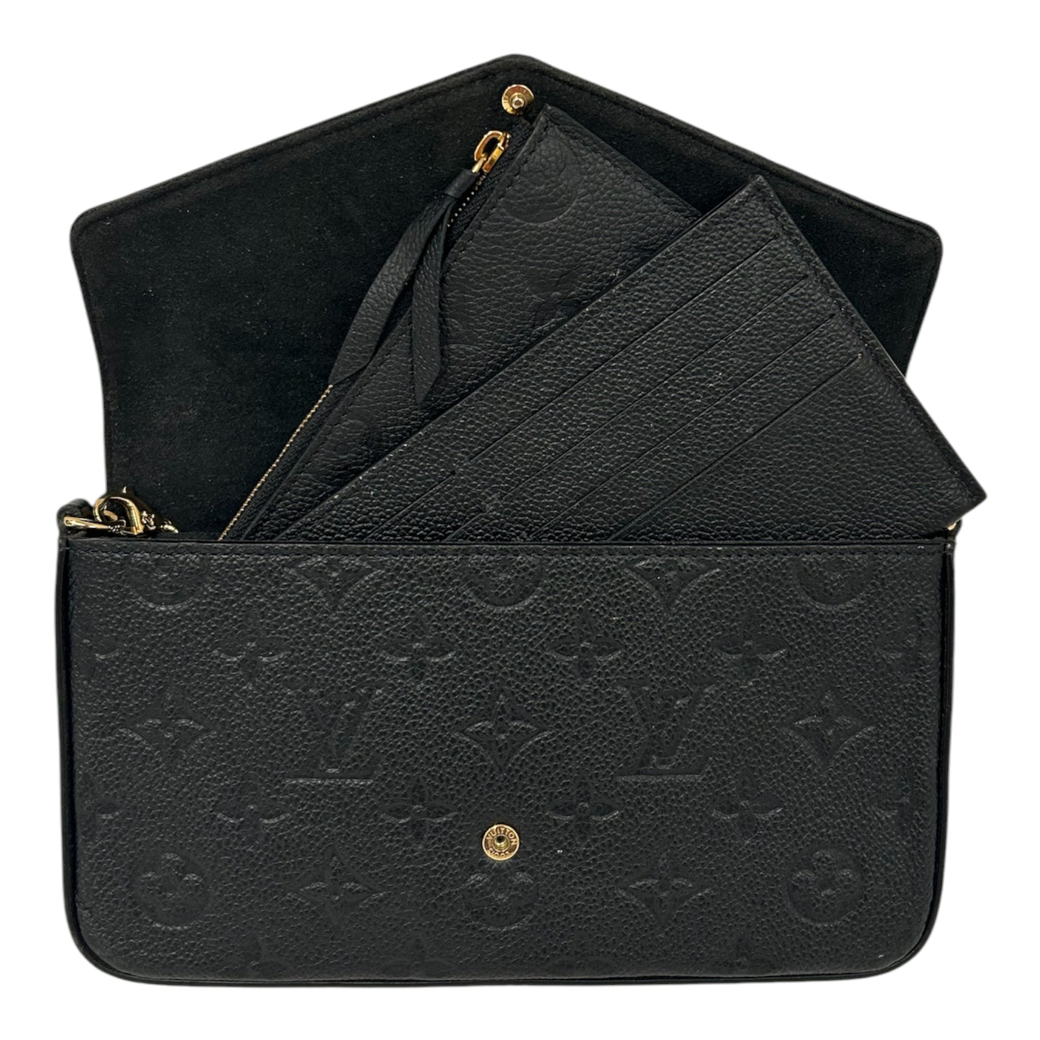 LOUIS VUITTON/Bag/Leather/BLK/POCHETTE FELICIE view 5