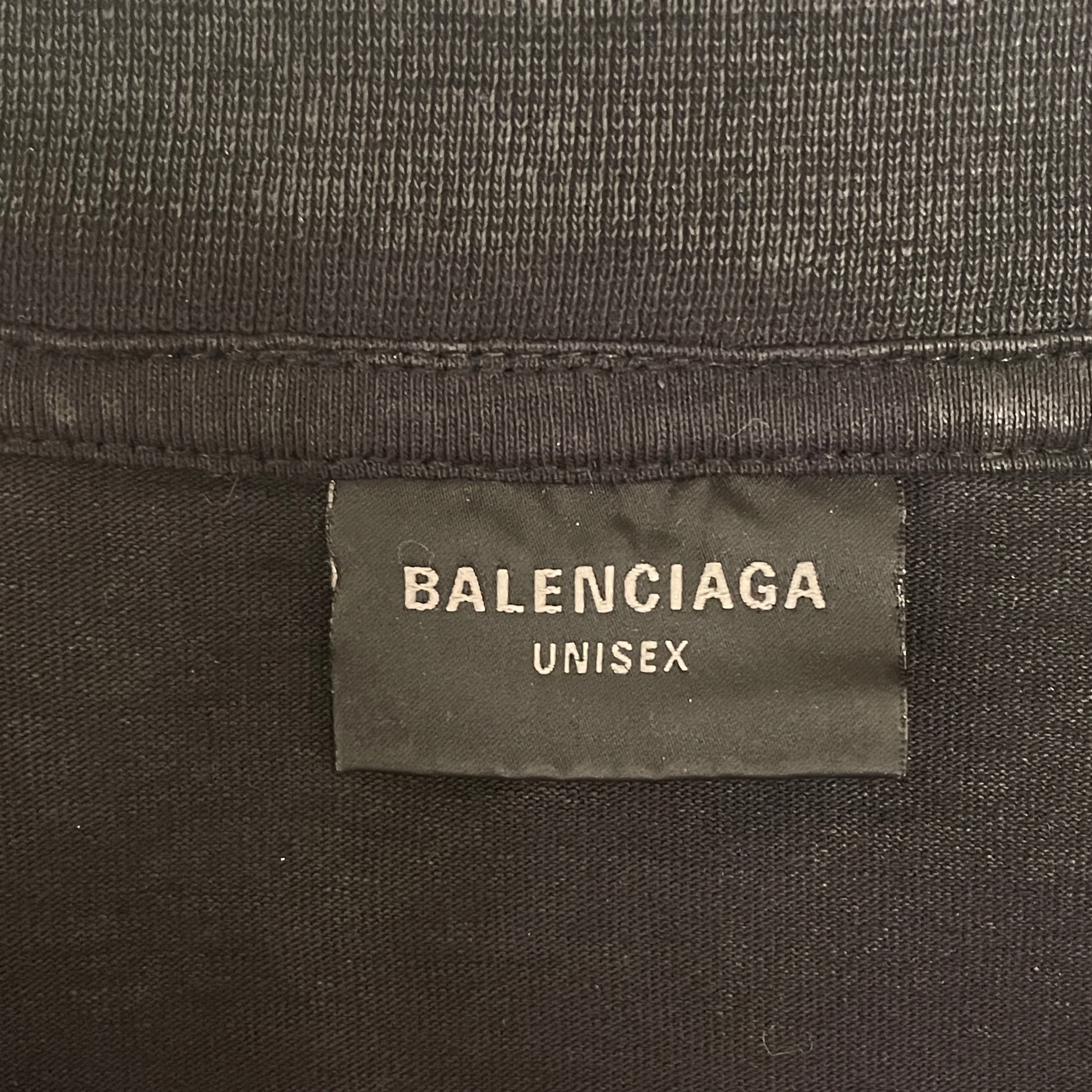 BALENCIAGA/Flannel Shirt/3/Cotton/BLK/Graphic/CITYOFANGELS view 3