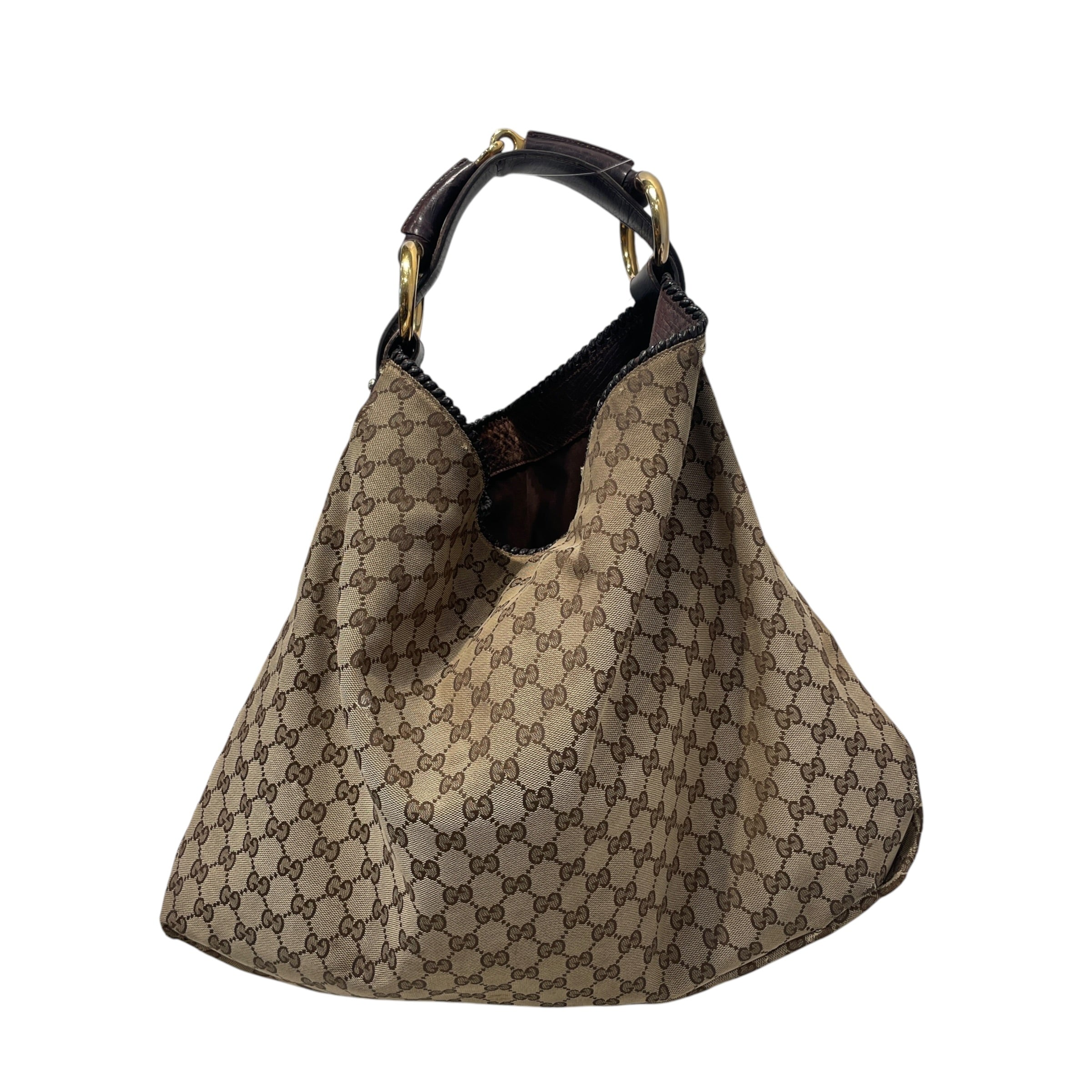 GUCCI/Bag/Monogram/Cotton/BRW/Monogram Hobo Bag view 2