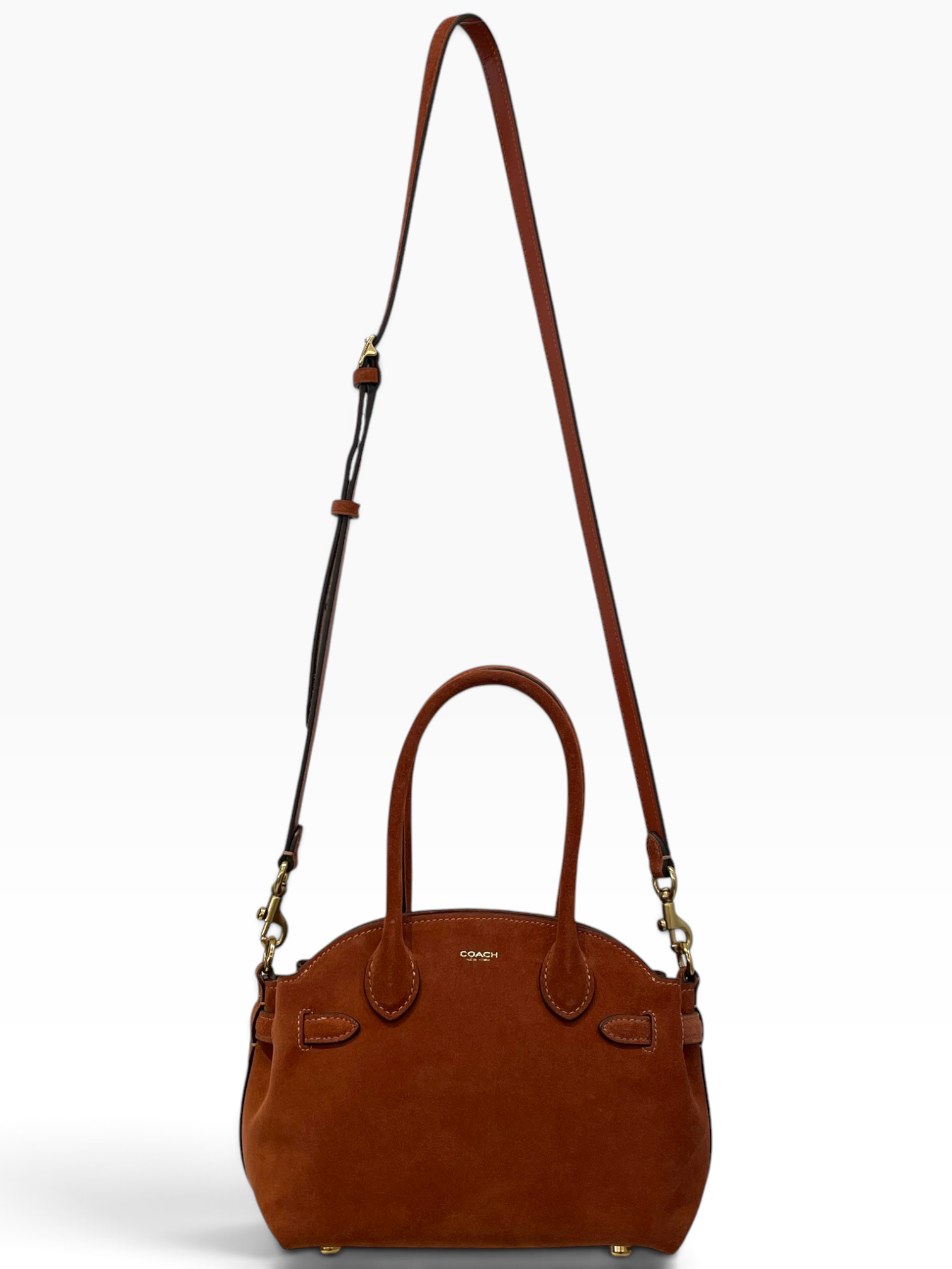 COACH/Cross Body Bag/Suede/BRW/soft empire carryall view 1
