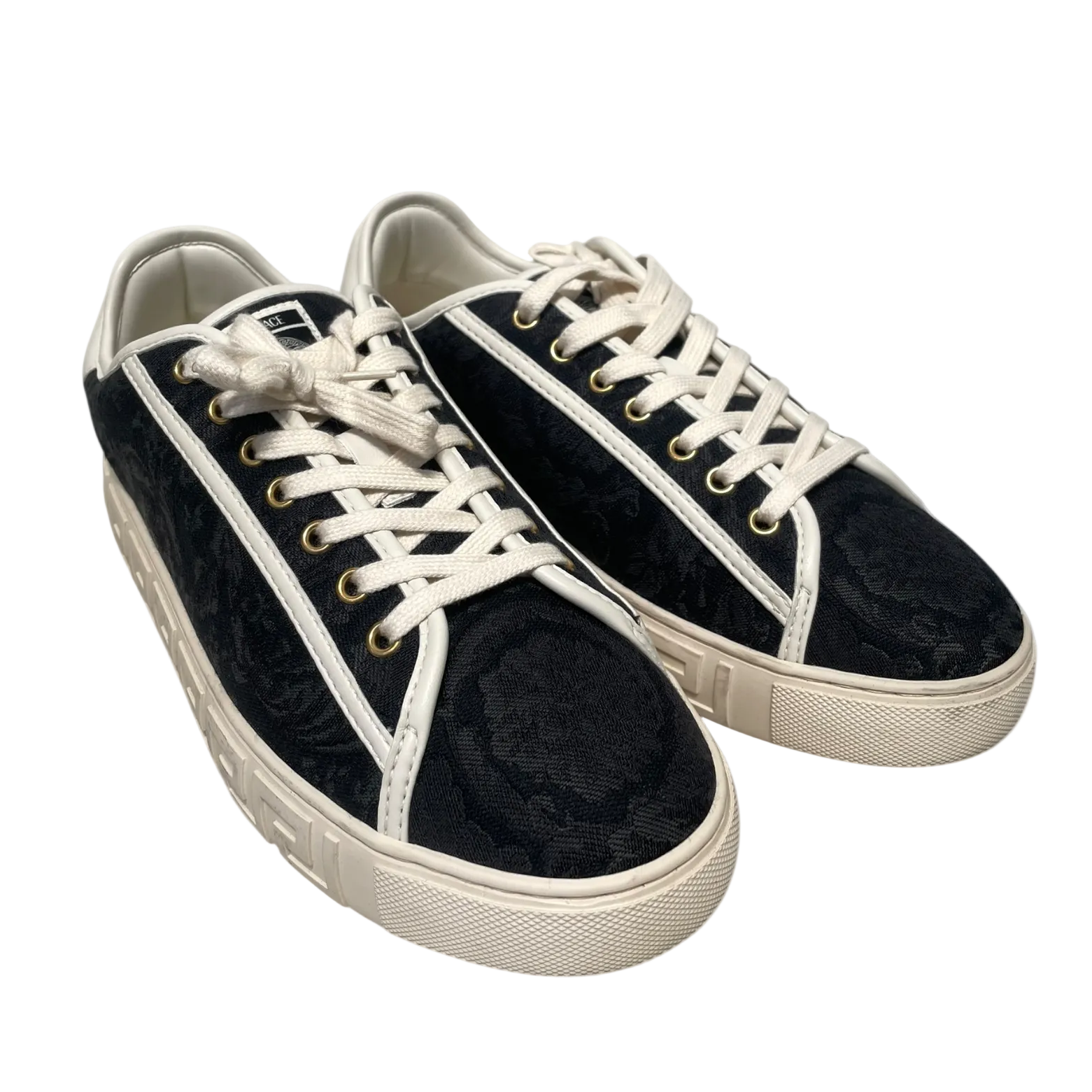 VERSACE/Low-Sneakers/EU 42/Floral Pattern/Cotton/GRY/ view 1