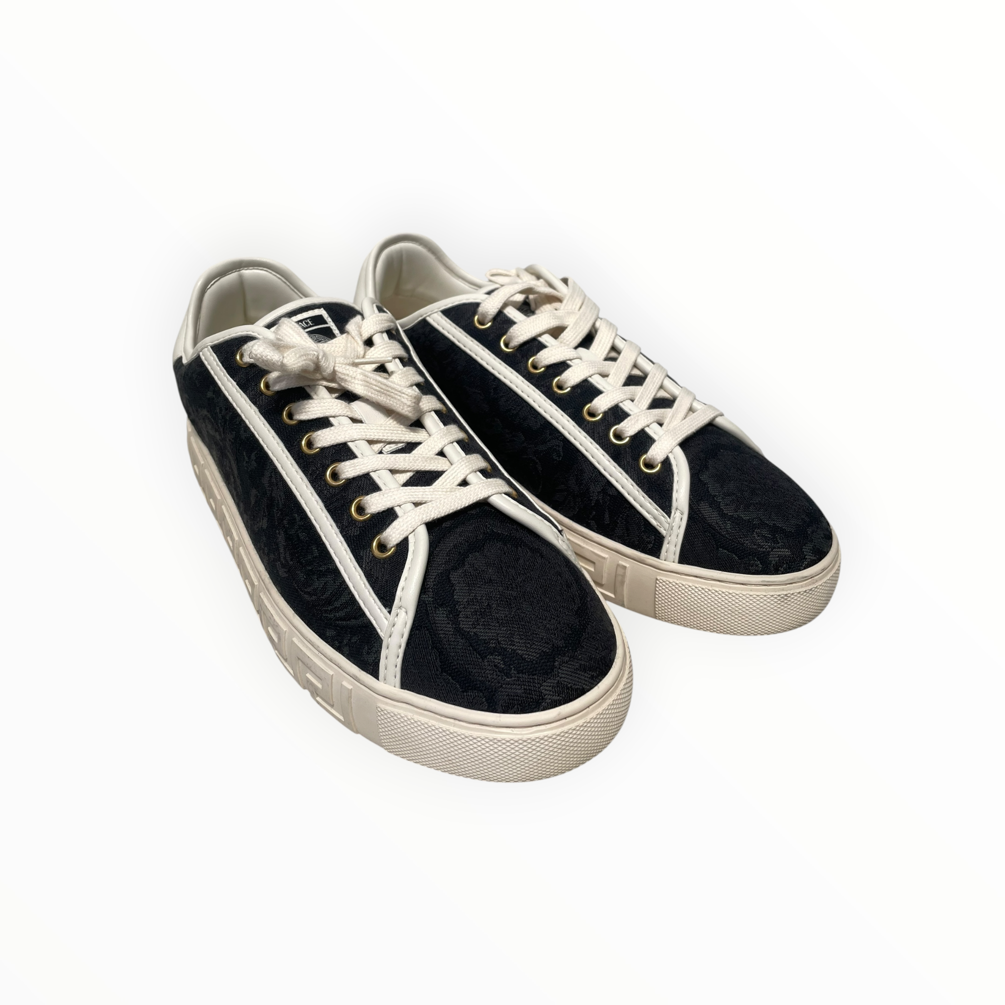 VERSACE/Low-Sneakers/EU 42/Floral Pattern/Cotton/GRY/ view 1