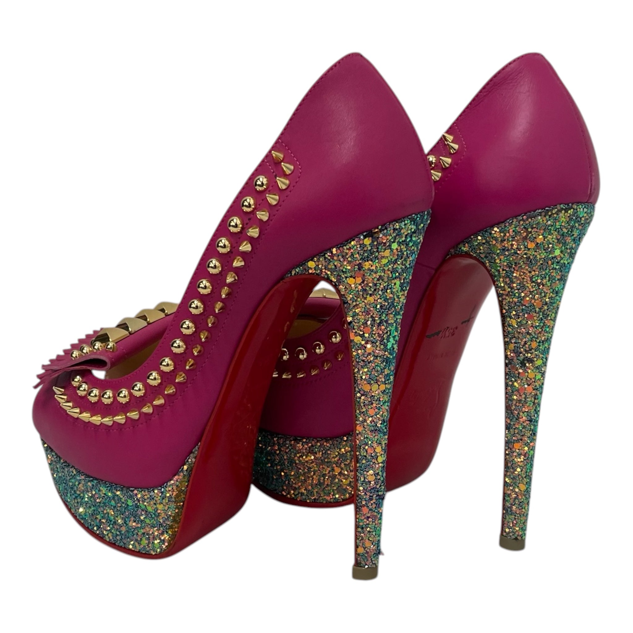 Christian Louboutin/Heels/EU 35.5/All Over Print/Nylon/PNK/LADYPEEP150 view 3