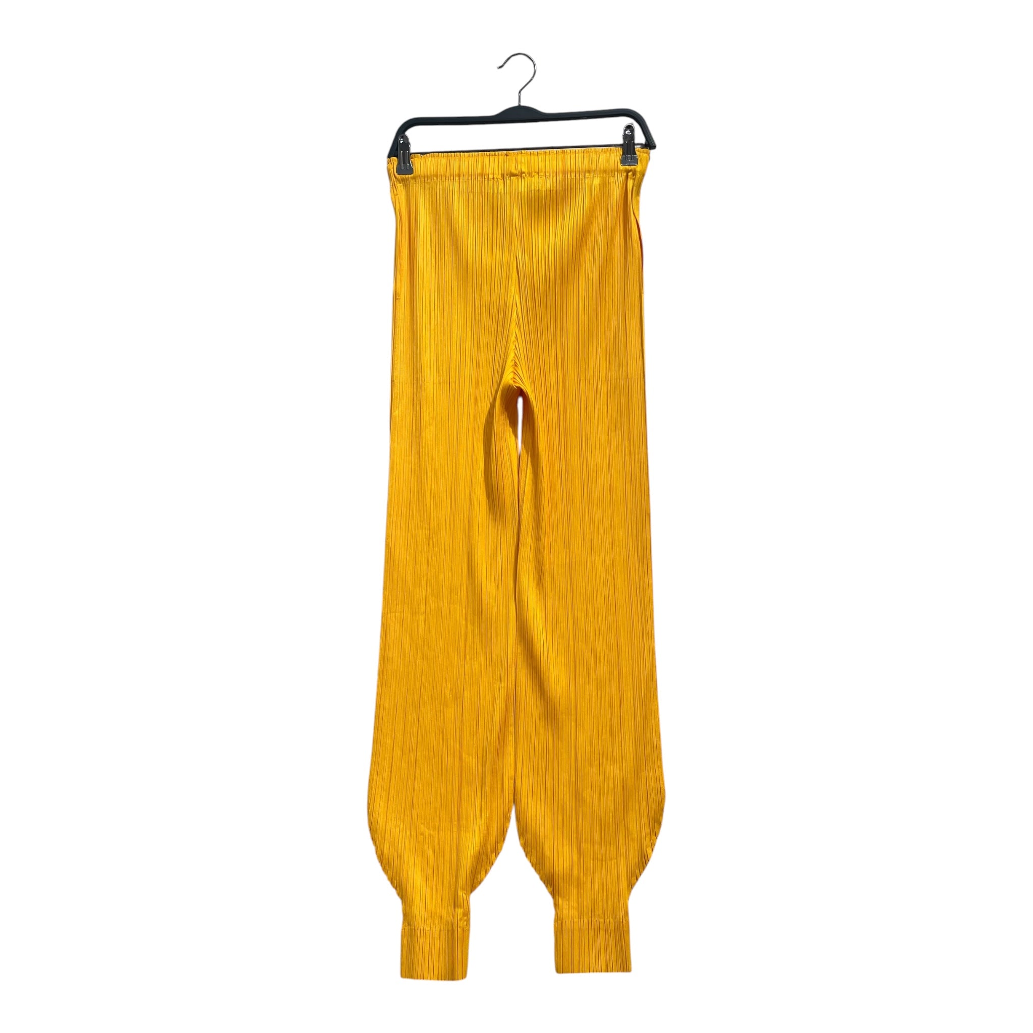 PLEATS PLEASE ISSEY MIYAKE/Bottoms/5/Polyester/YEL/YELLOW PLEATED PANTS view 2