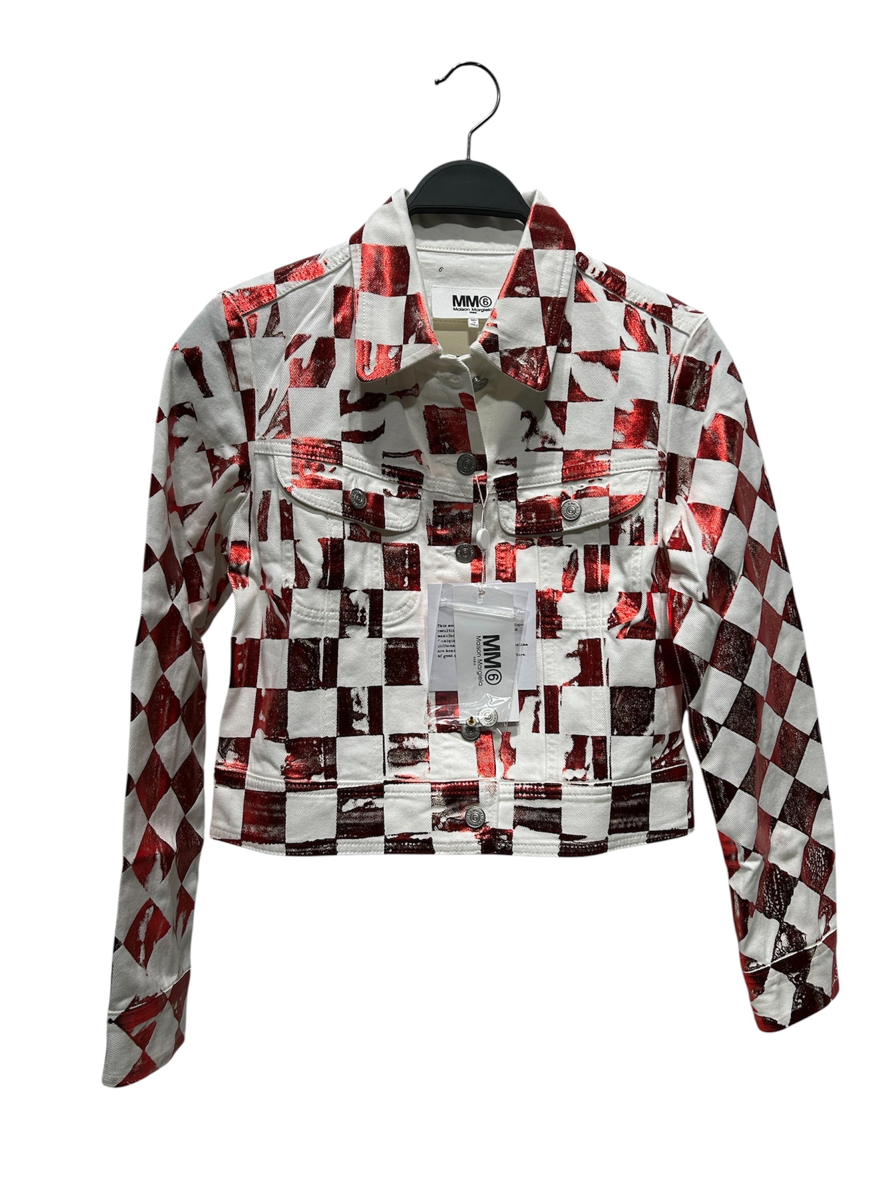MM6/Denim Jkt/40/All Over Print/Denim/WHT/RED CHECK view 1