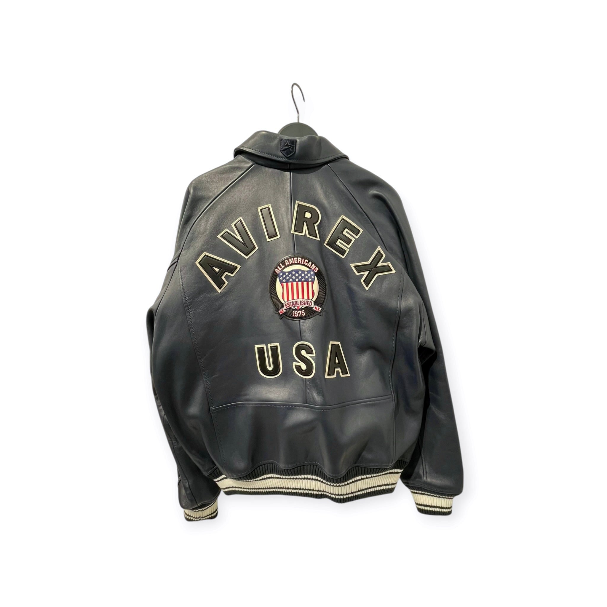 AVIREX/Leather Jkt/XL/Leather/NVY/BLUE CREST LEATHER BNWT view 4