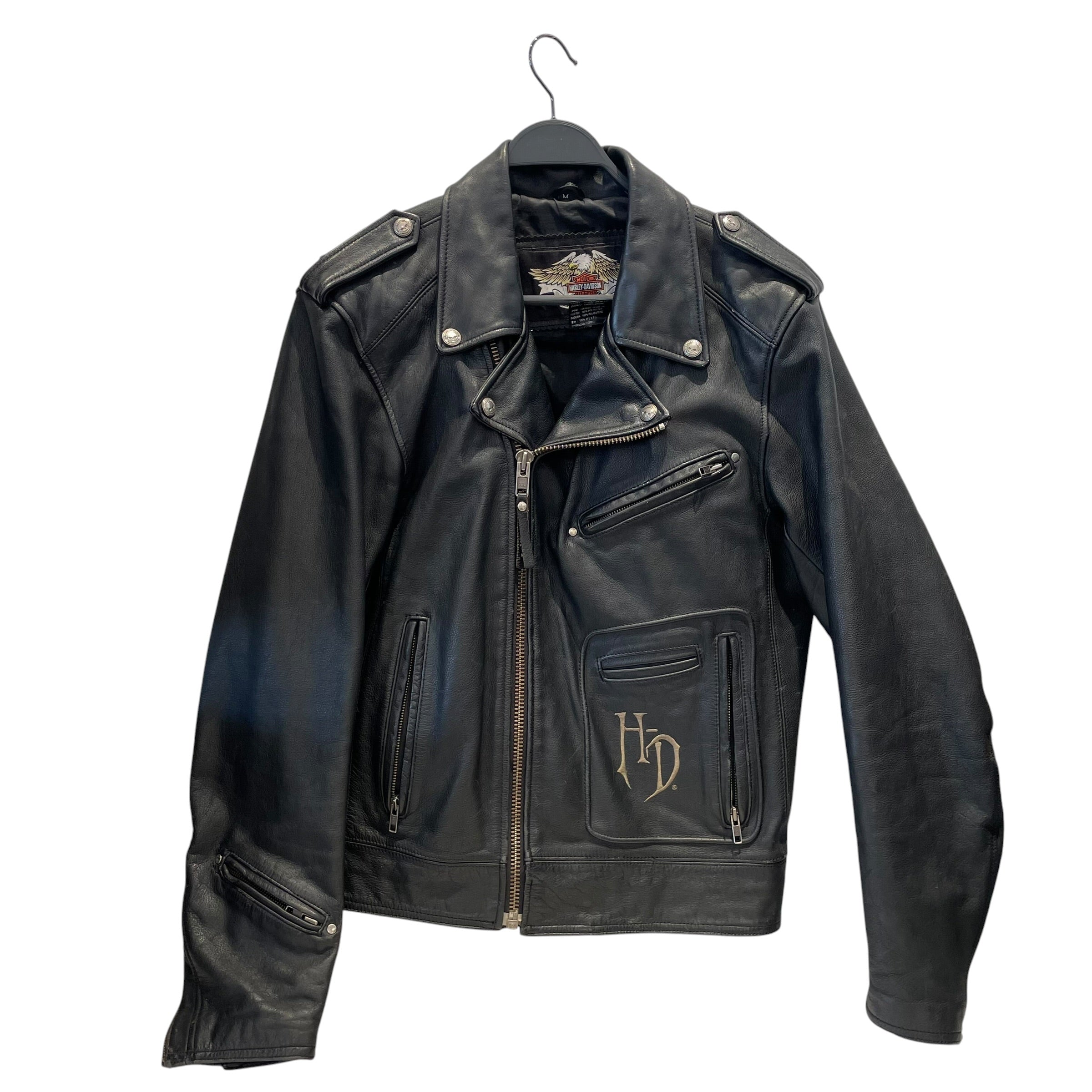 HARLEY DAVIDSON/Leather Jkt/M/Leather/BLK/HD SKULL MOTO JACKET view 1