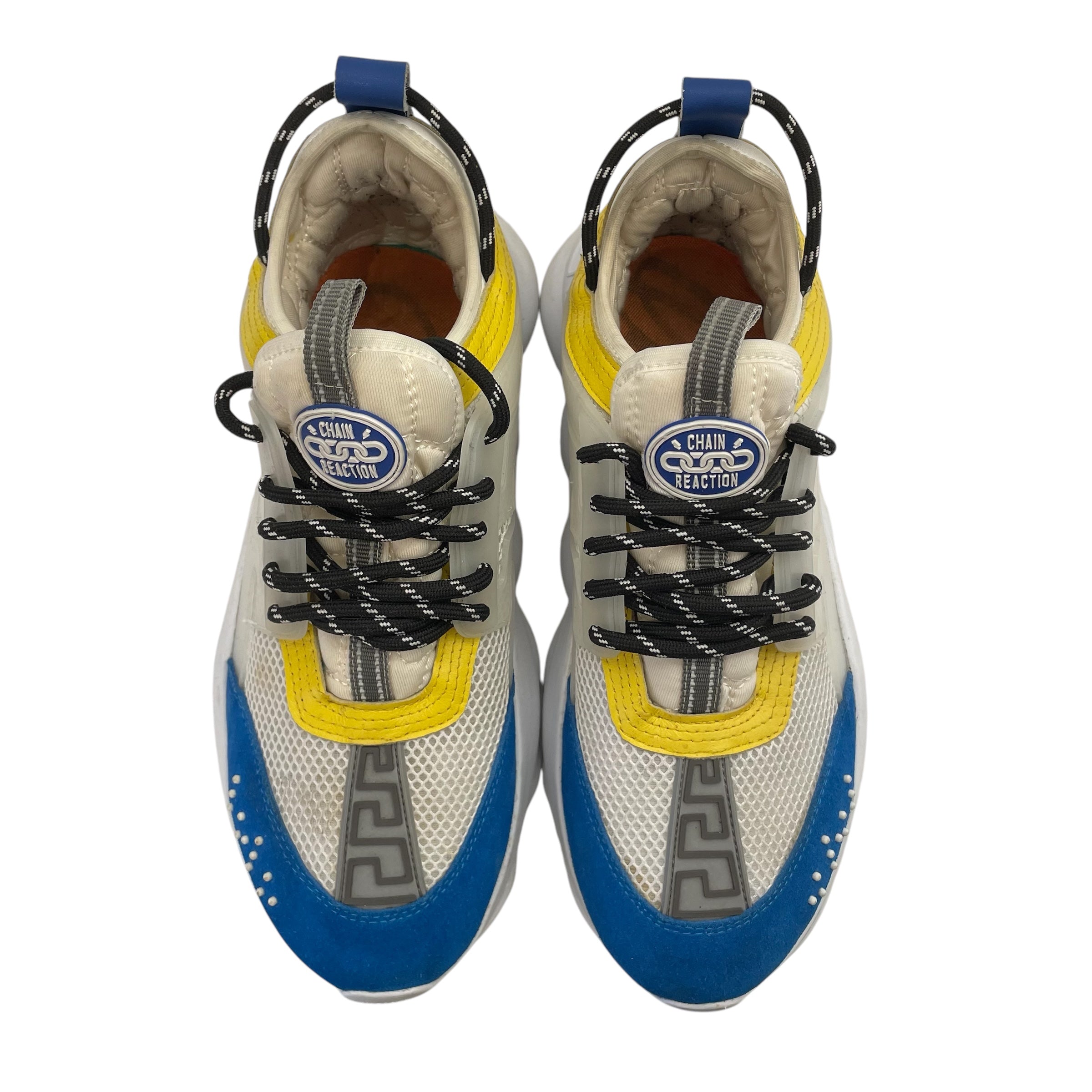VERSACE/Low-Sneakers/US 9/Border/MLT/Chain Reaction Sneaker Wht/Blu view 3