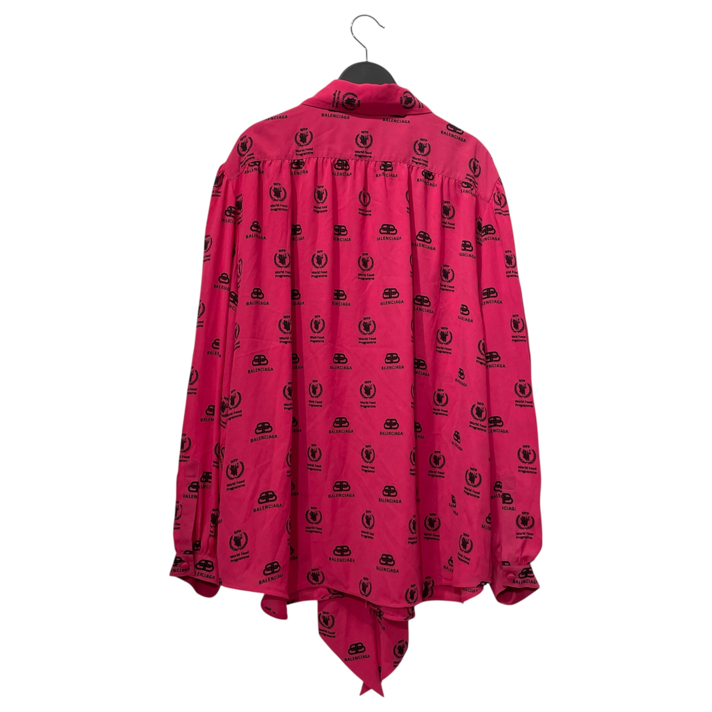 BALENCIAGA/Tops/38/All Over Print/Polyester/PNK/WLP TIE AROUD SHIRT view 2