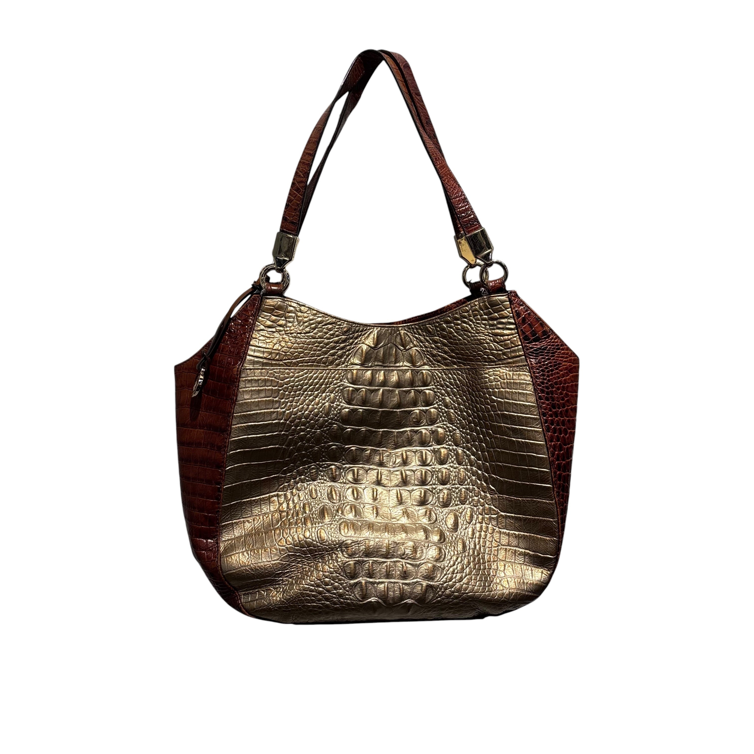 Brahmin/Bag/Leather/GLD/Pecan Croc Leather Marianna view 2