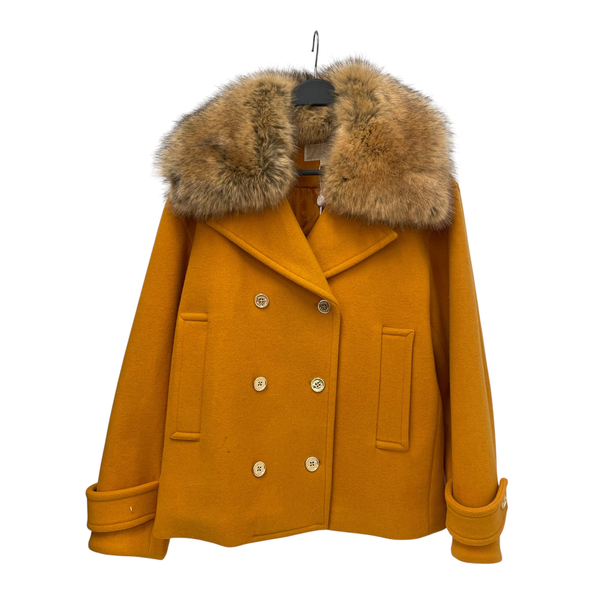 MICHAEL KORS/Peacoat/M/Wool/YEL/FUR LINED PEACOAT view 1