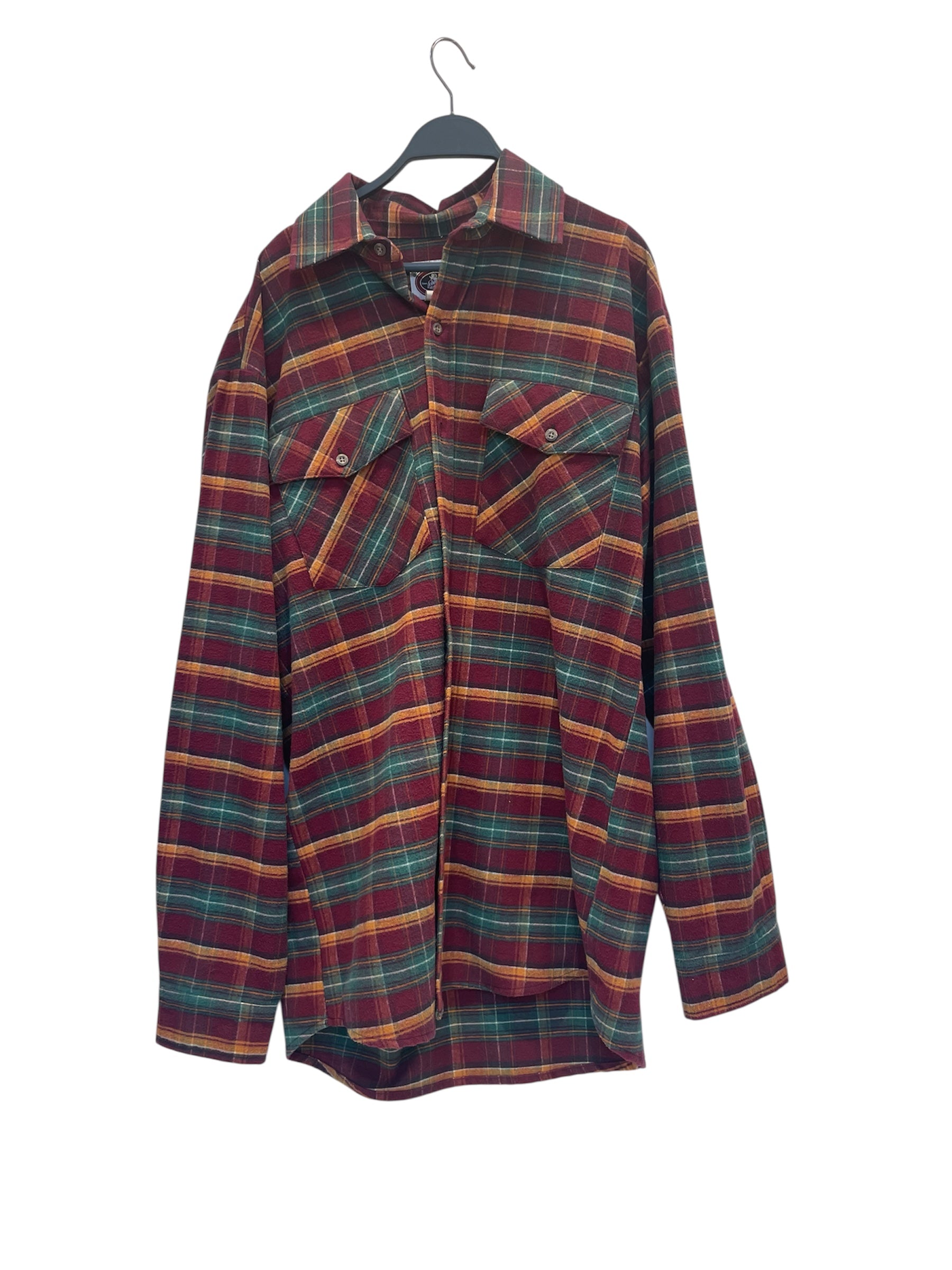 JOHNSON WOOLEN MILLS/Flannel Shirt/XL/Wool/RED/Plaid/GREEN, YELLOW, RED PLAID view 1