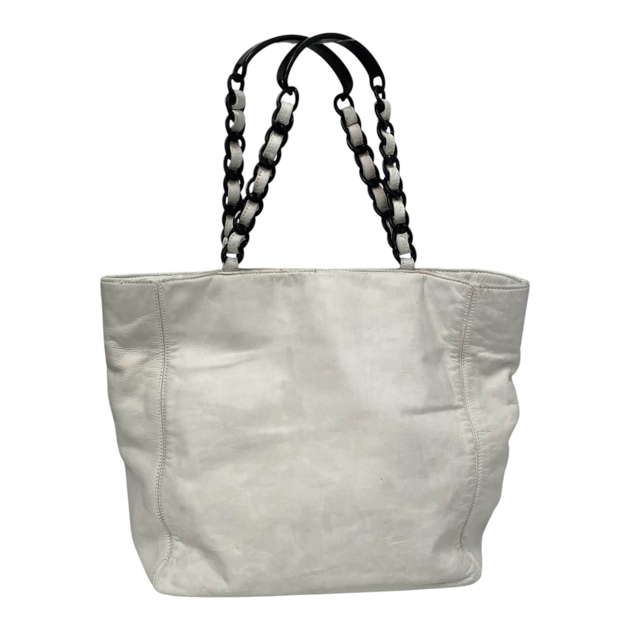 CHANEL/Tote Bag/Leather/WHT/CHAINCCTOTE view 2