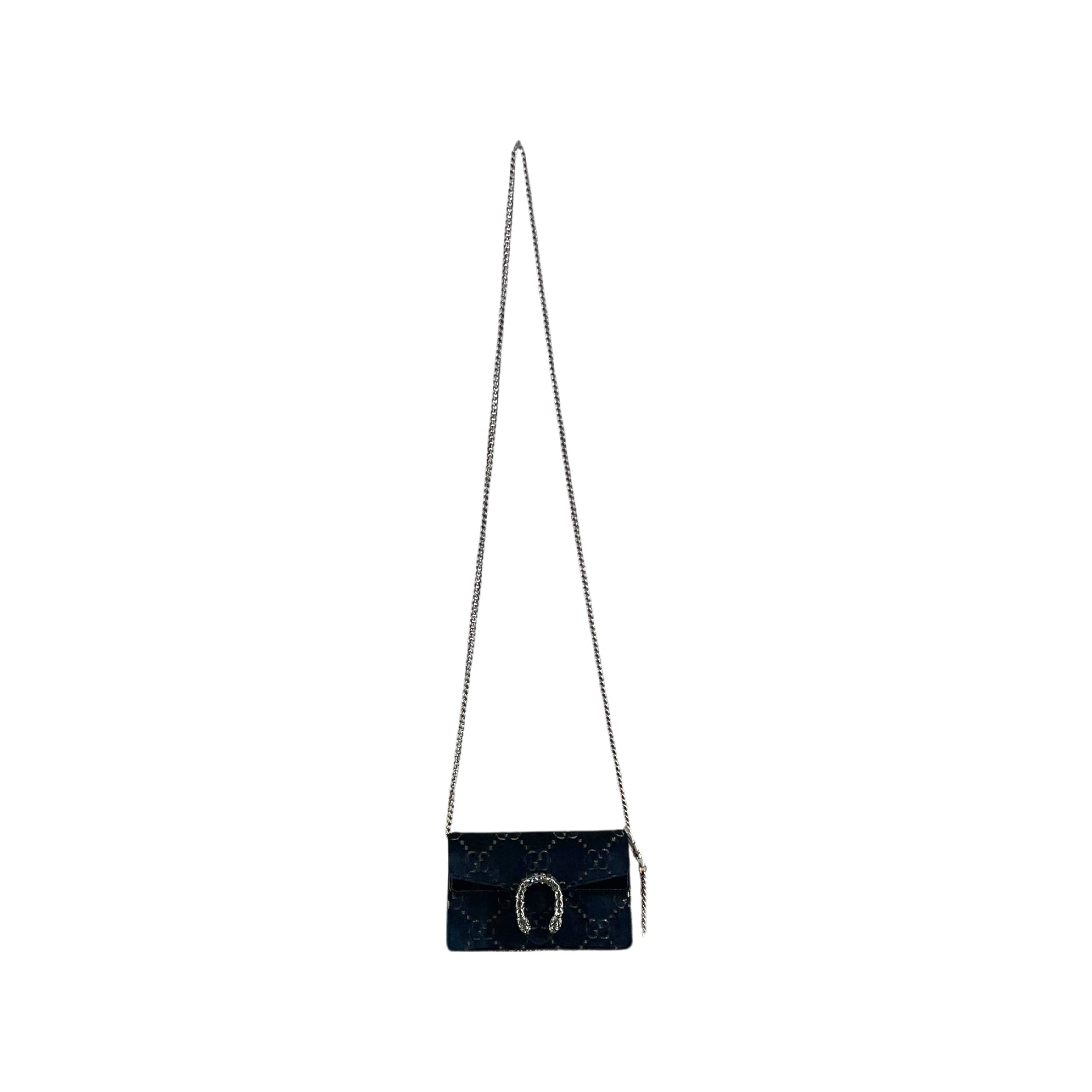 GUCCI/Cross Body Bag/Suede/NVY/4764320416/TIGER CLASP view 1