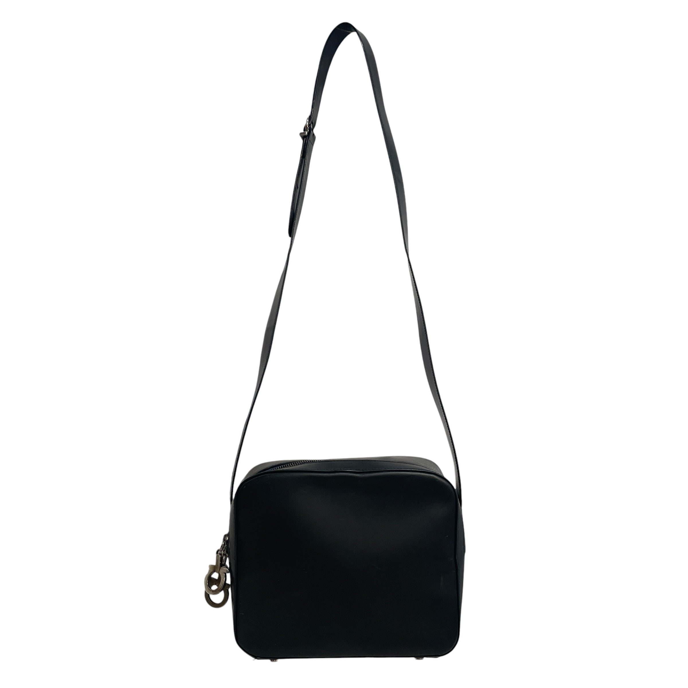 Salvatore Ferragamo/Cross Body Bag/Leather/BLK/Leather Silver Camera Bag view 1