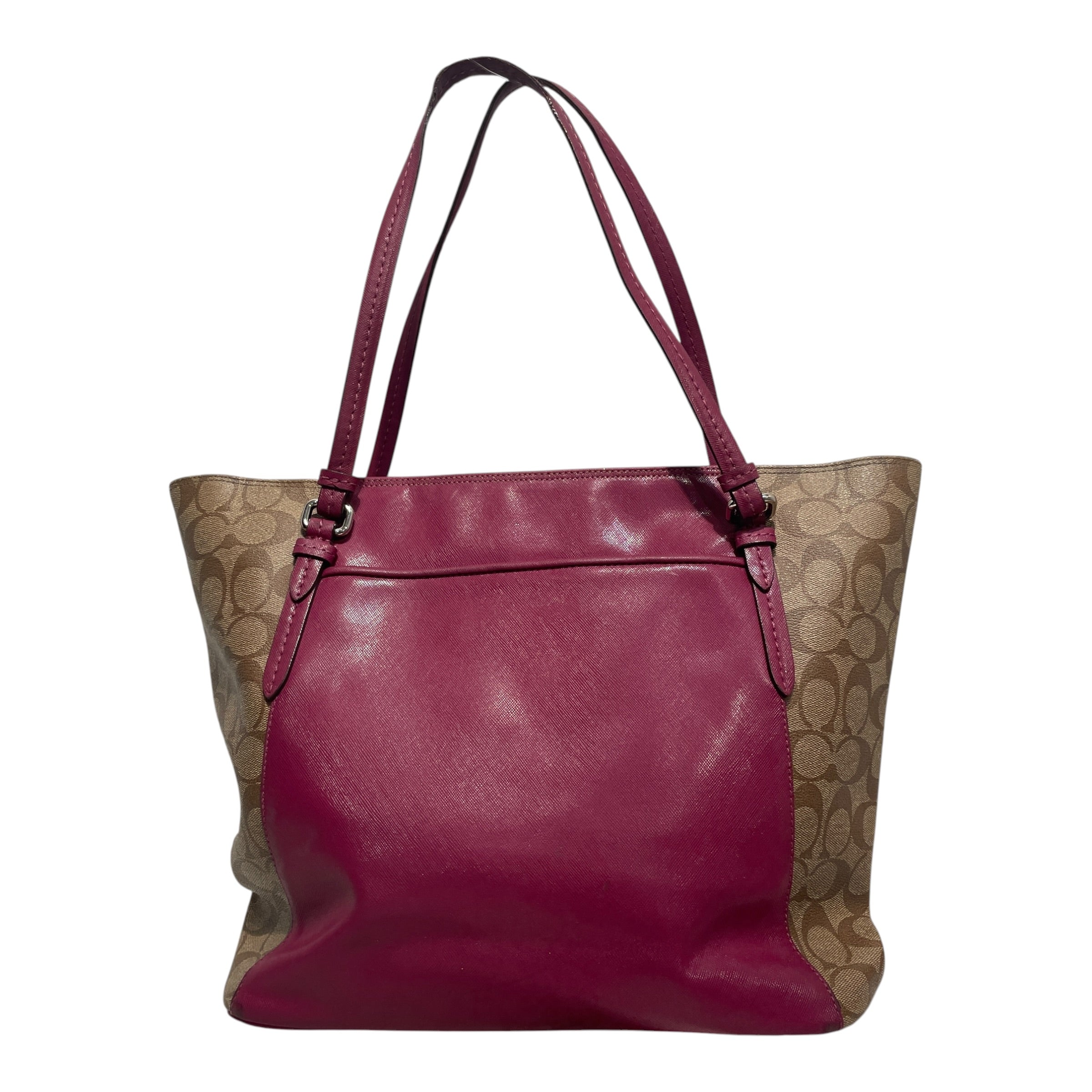 COACH/Tote Bag/Monogram/Leather/PNK/Two Tone Leather Peyton Tote view 3