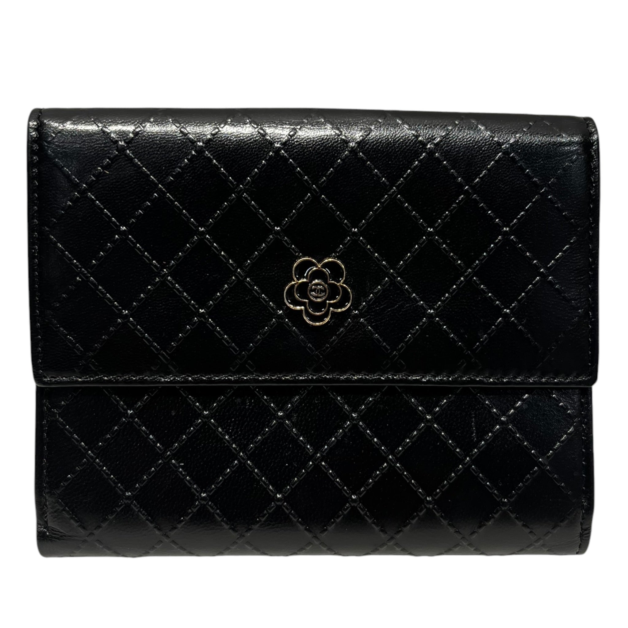 CHANEL/Wallet/Leather/BLK/L's/Matelasse Quilted Leather view 1