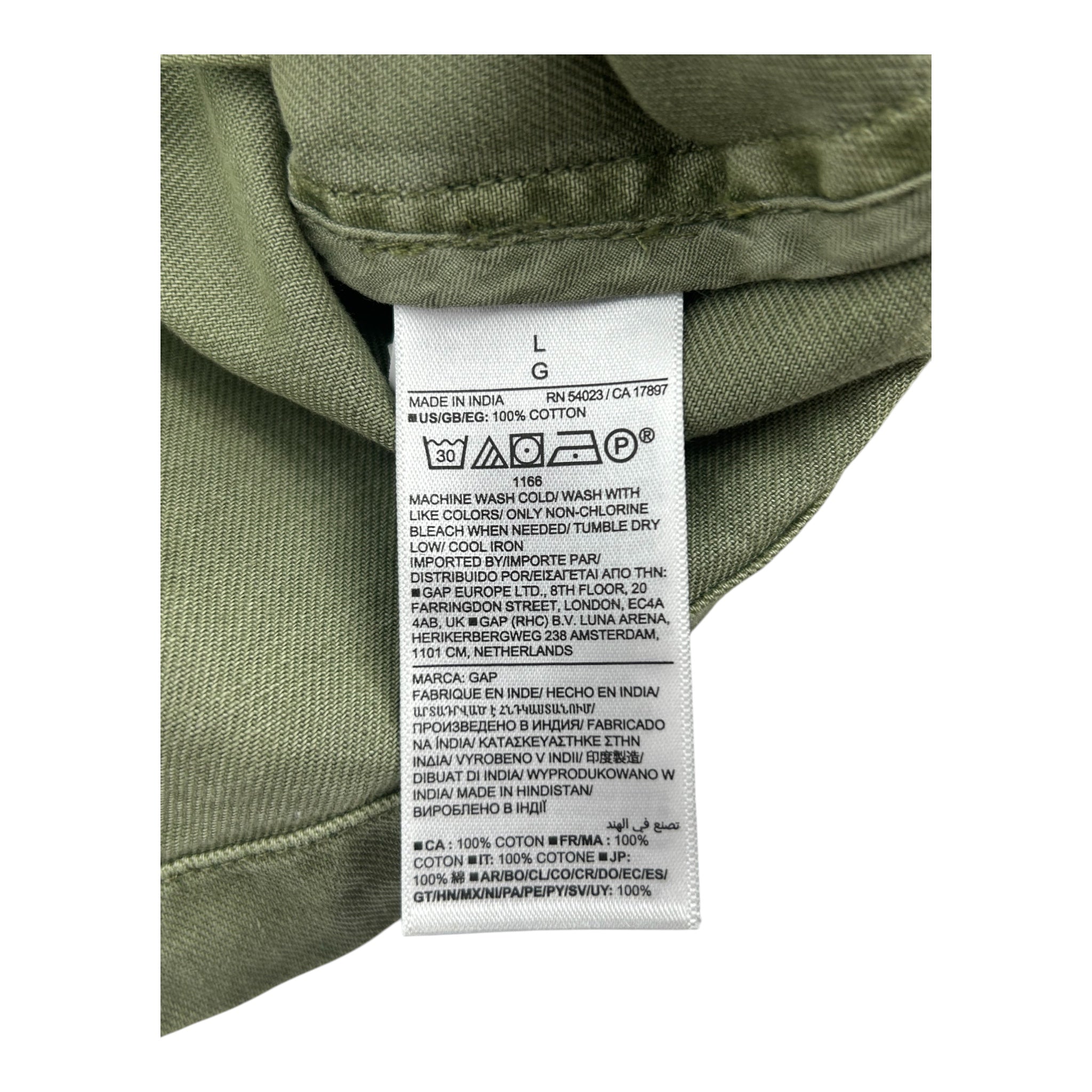 GAP/LOVESHACKFANCY/Jacket/L/Cotton/GRN/RUFFLE ARMS AND ZIP UP view 3