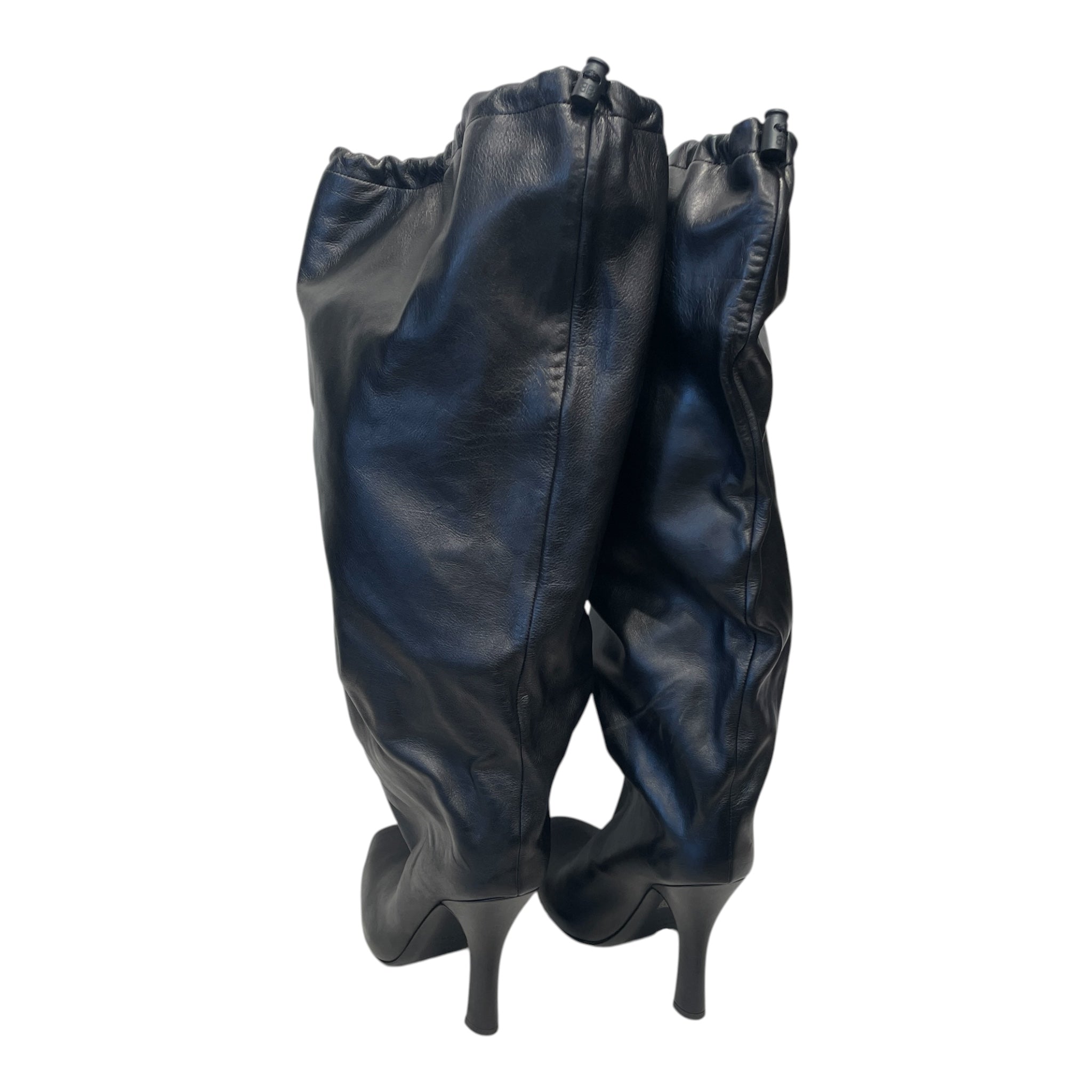 BALENCIAGA/Long Boots/EU 40/Leather/BLK/cagole boot h90 view 2