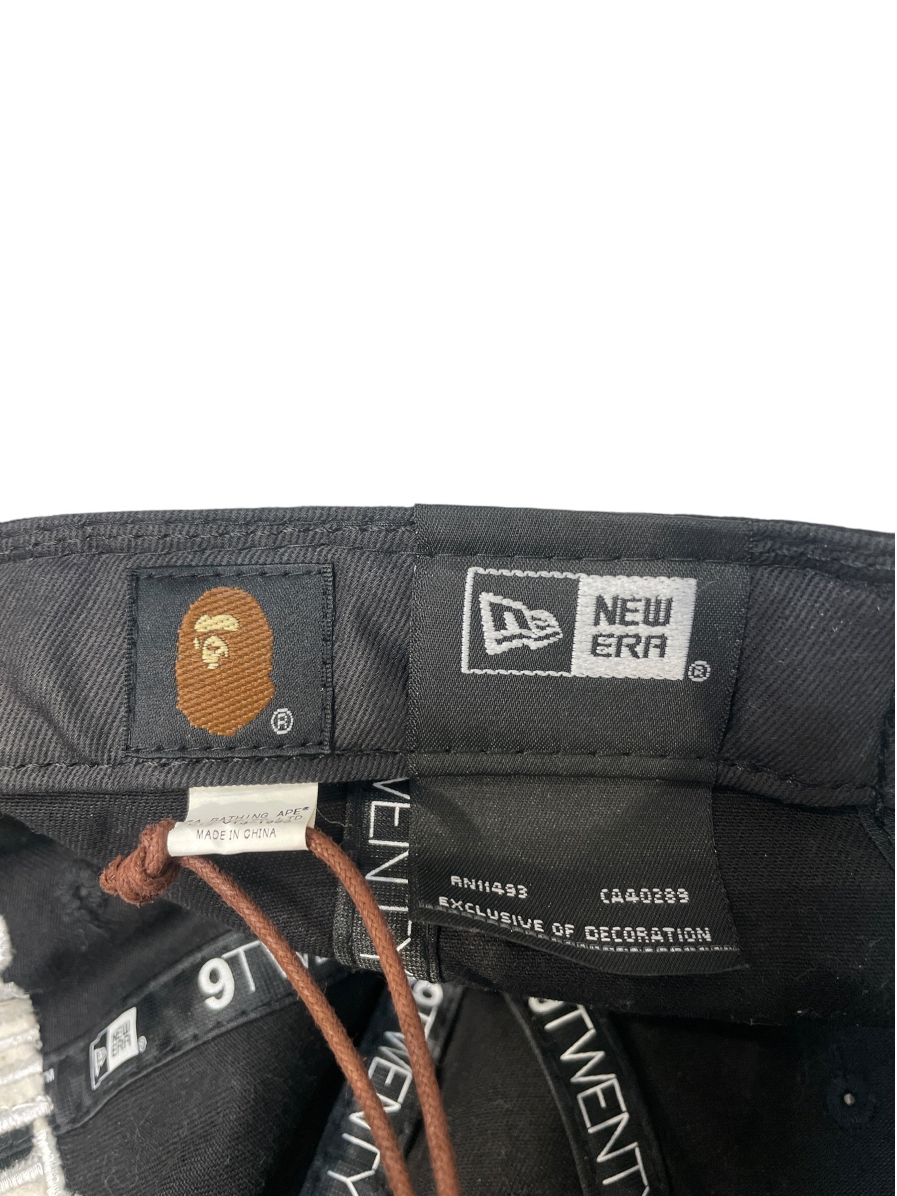 A BATHING APE/Trucker Cap/OS/Cotton/BLK/M's/New Era 9TWENTY NYC logo view 3
