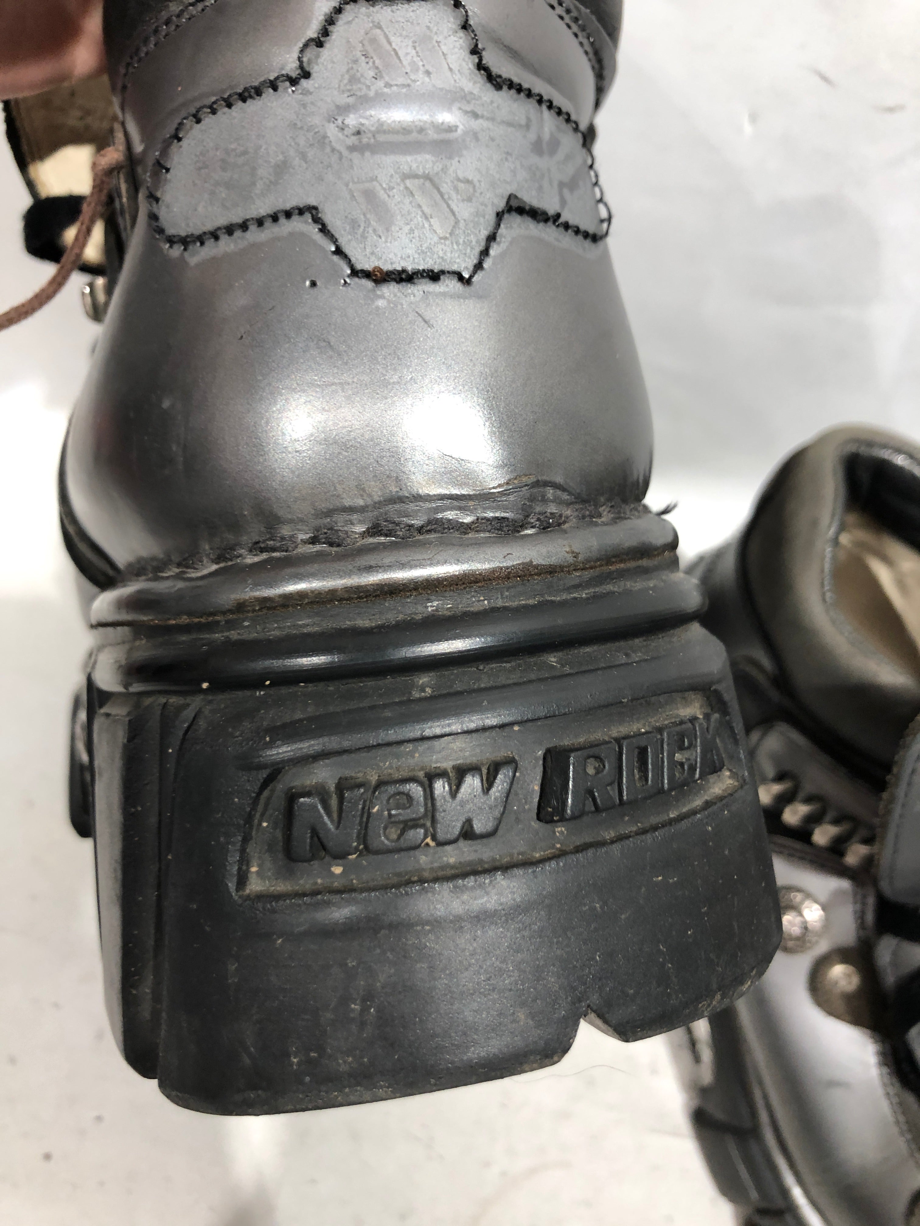 NEW ROCK/Boots/US 9/Leather/GRY/ view 6