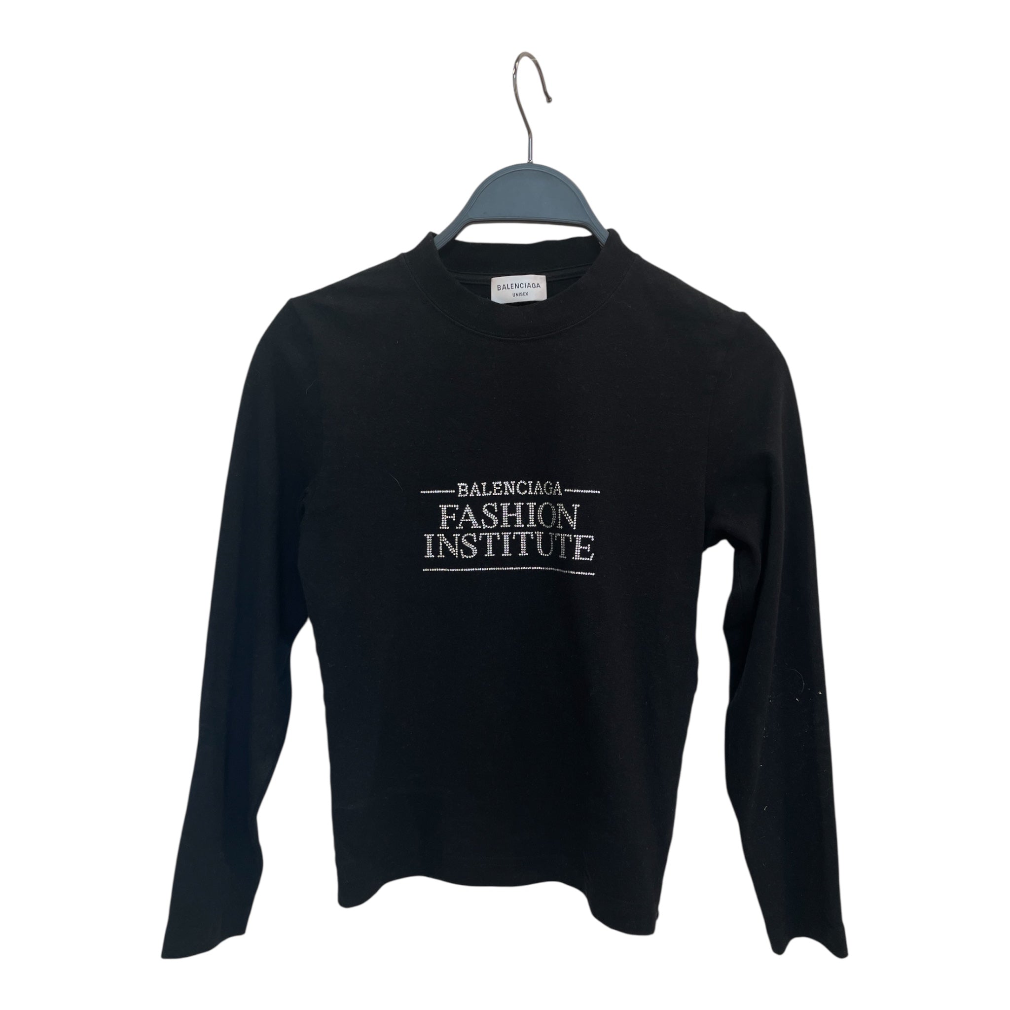 BALENCIAGA/LS T-Shirt/XS/Cotton/BLK/FASHION INSTITUTE view 1