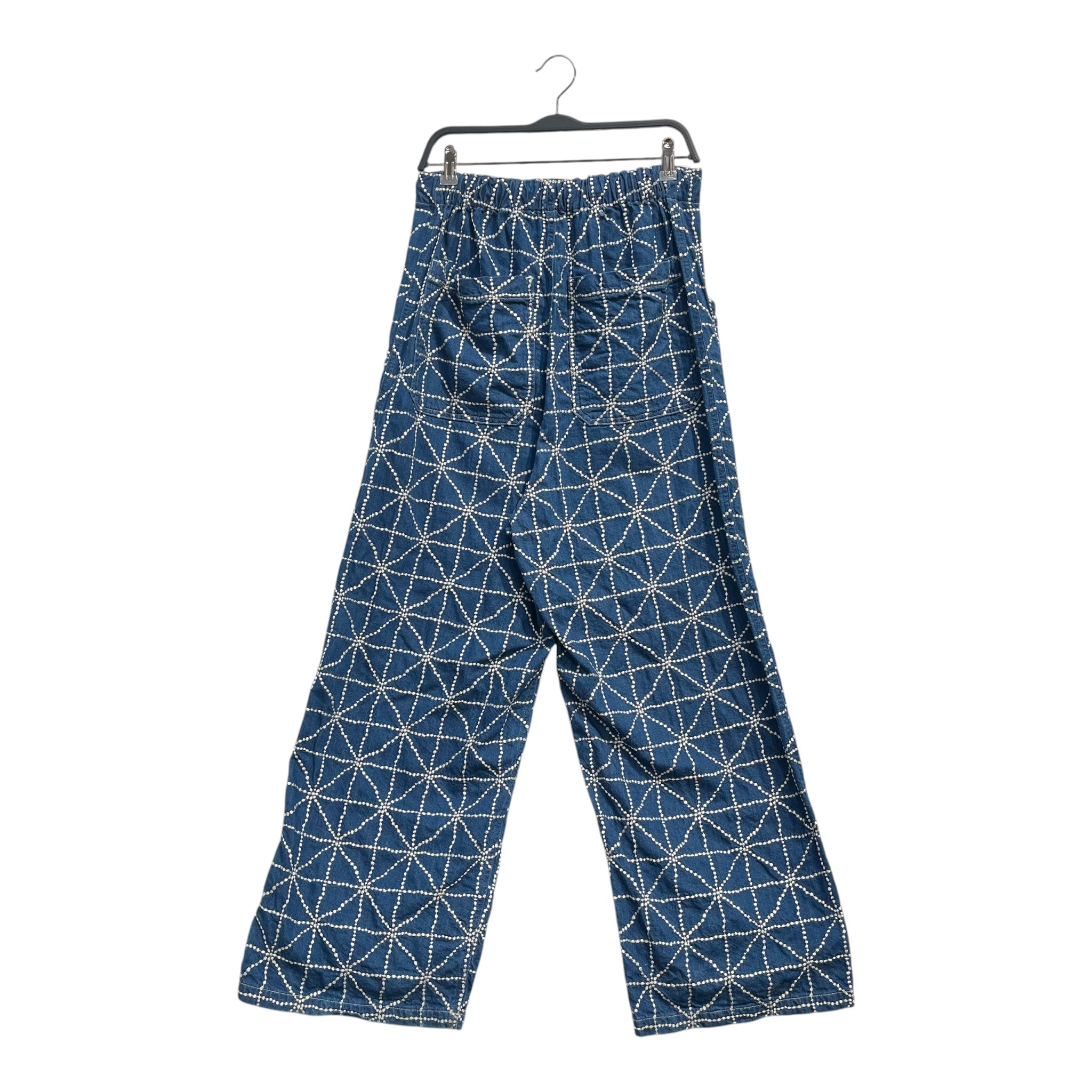 KAPITAL/Pants/3/Cotton/BLU/All Over Print/ALL OVER WHITE EMBROIDERY view 3