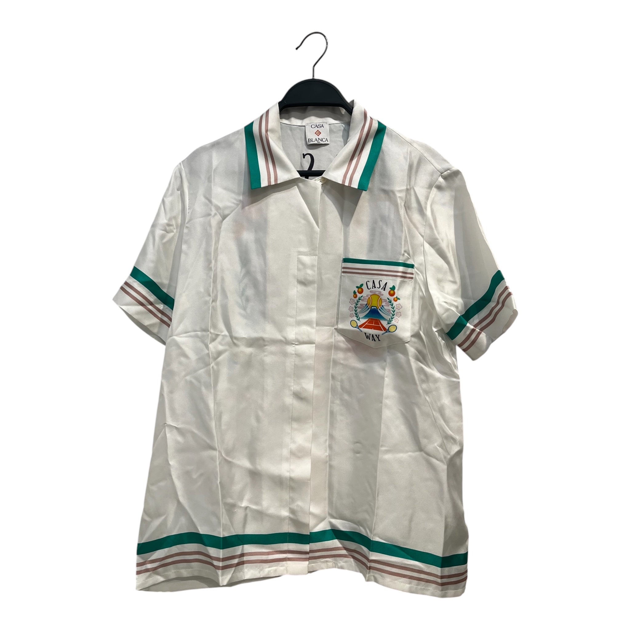 CASABLANCA/SS Shirt/XS/Graphic/Silk/WHT/"CASA WAY" TENIS CLUB view 1