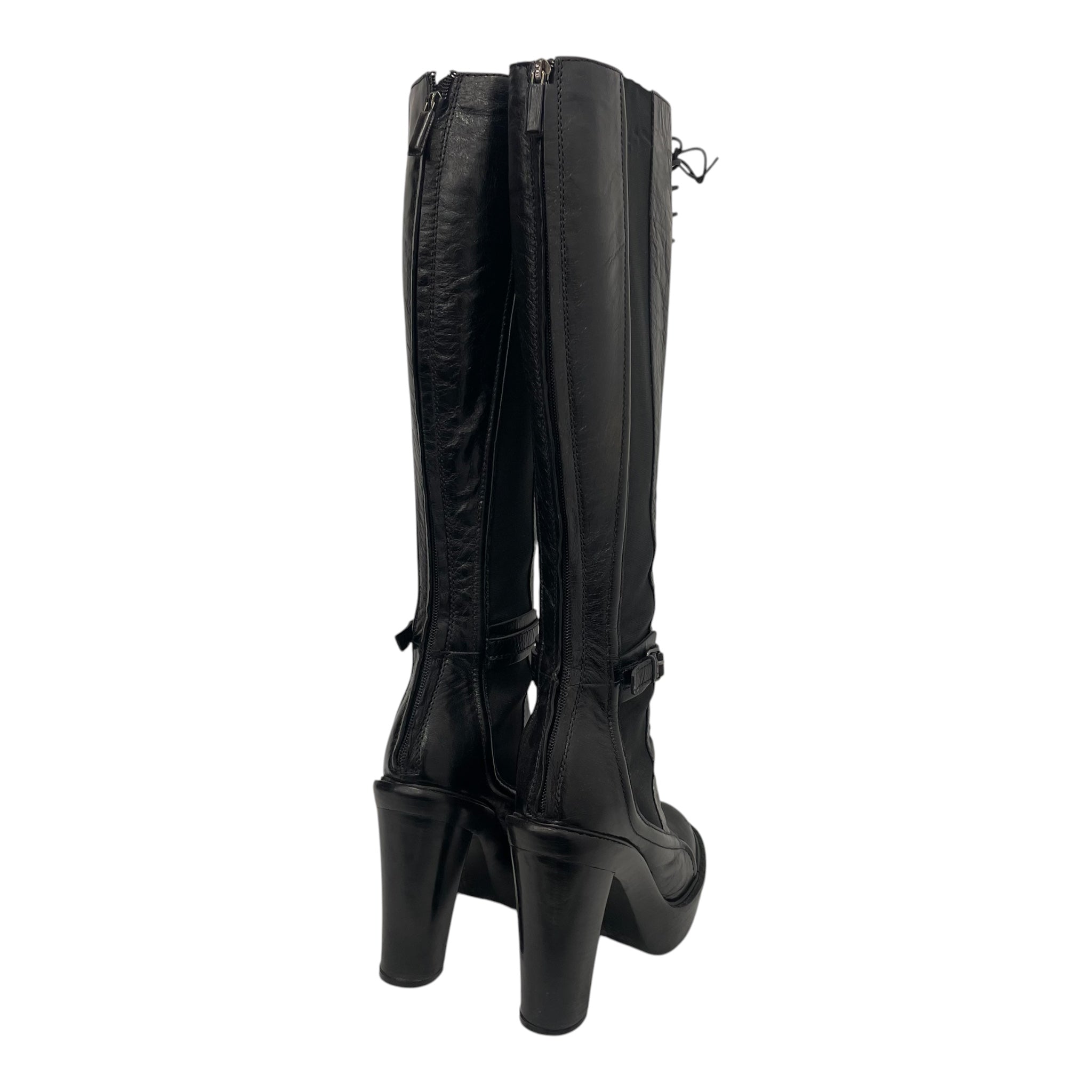 GIVENCHY/Lace Up Boots/EU 40/Leather/BLK/ view 2