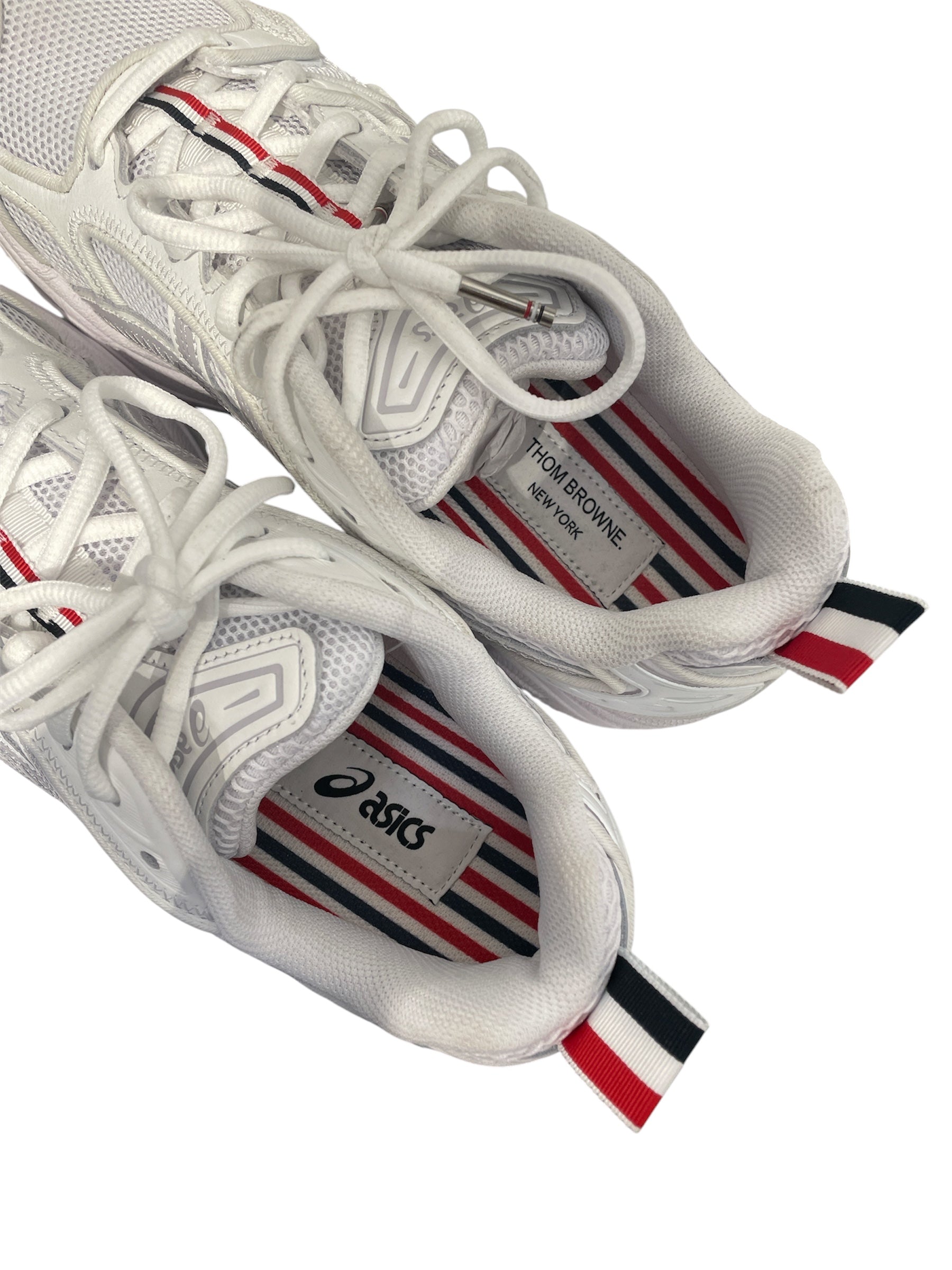 THOM BROWNE. NEW YORK/ASICS/Low-Sneakers/US 8.5/Cotton/WHT/gel kayano 14 view 3