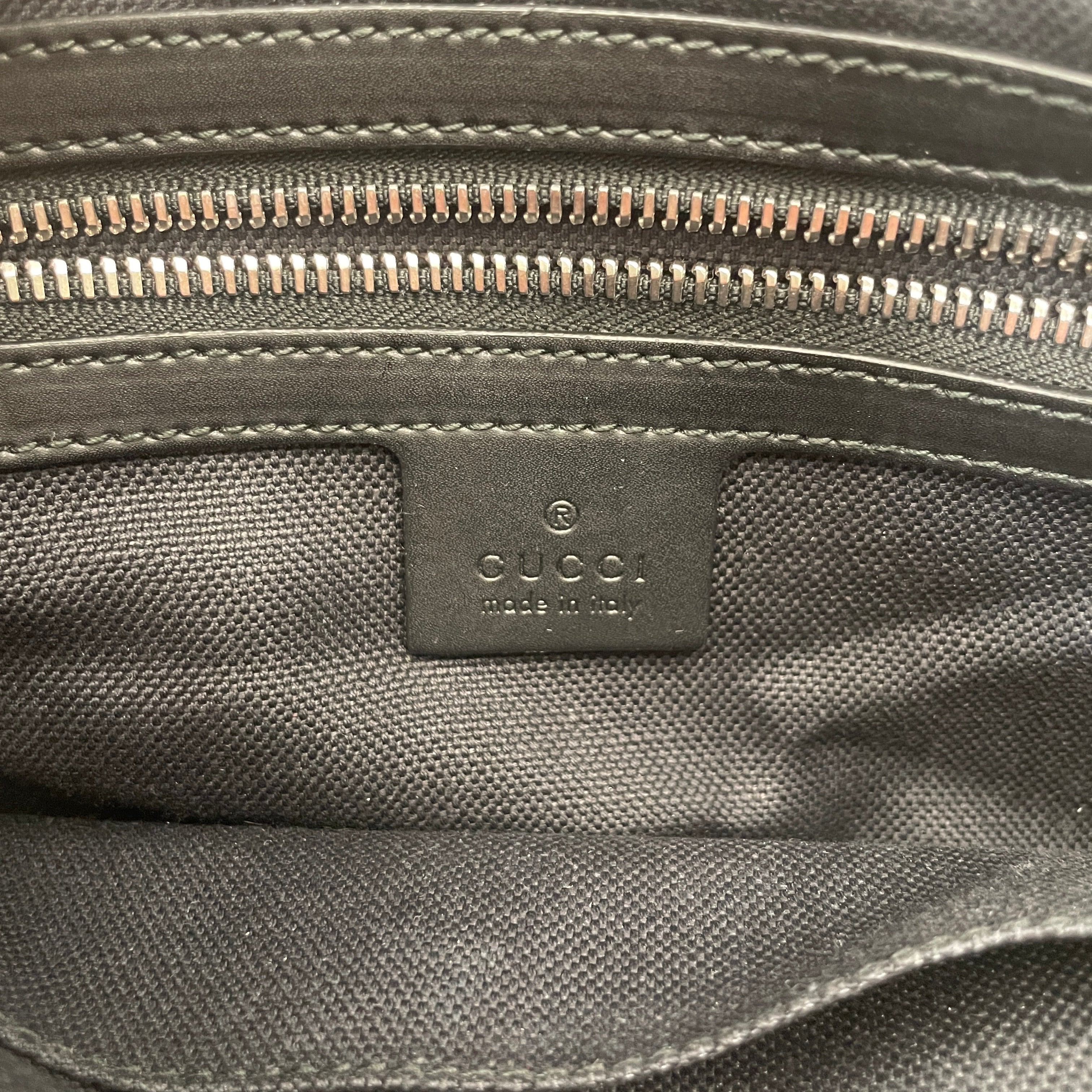 GUCCI/Cross Body Bag/Leather/BLK/GG SUPREME TIGER view 3