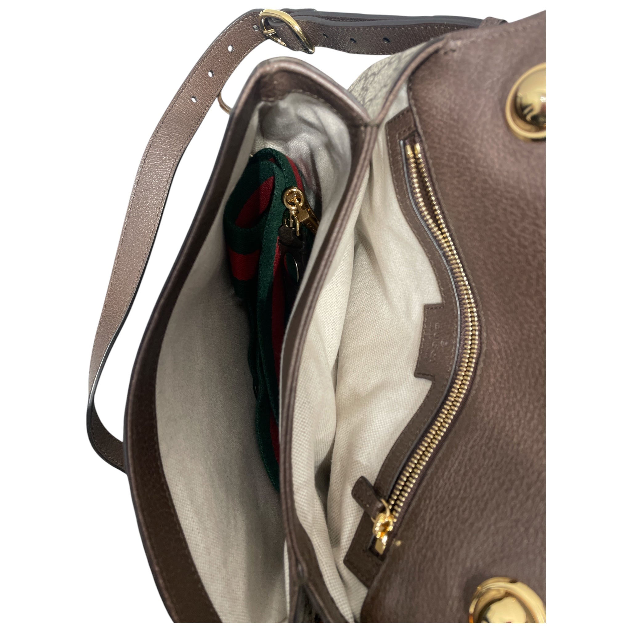 GUCCI/Cross Body Bag/Monogram/KHK/Supreme GG Blondie Flap Bag view 4