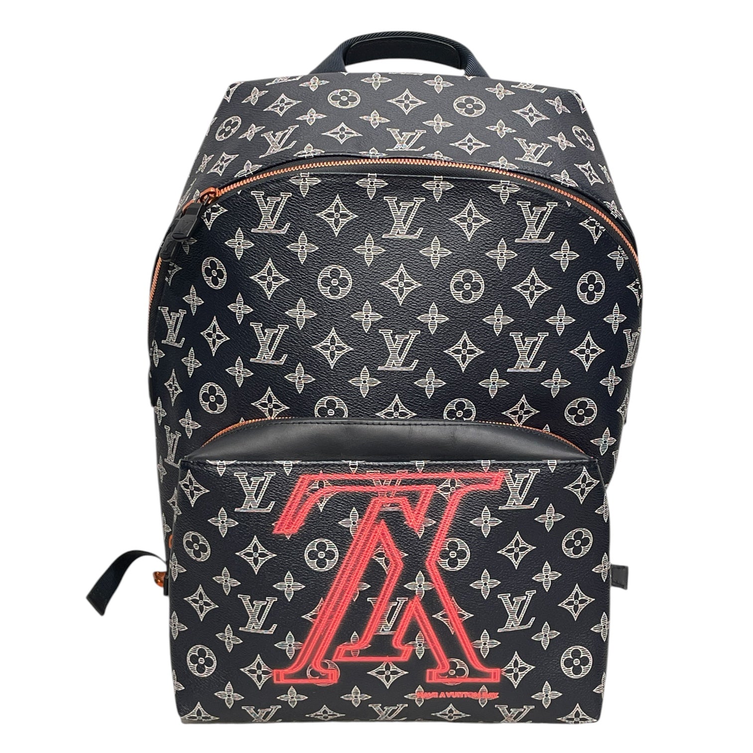 LOUIS VUITTON/Backpack/Monogram/Leather/NVY/UPSIDE DOWN RED NEON LOGO view 1