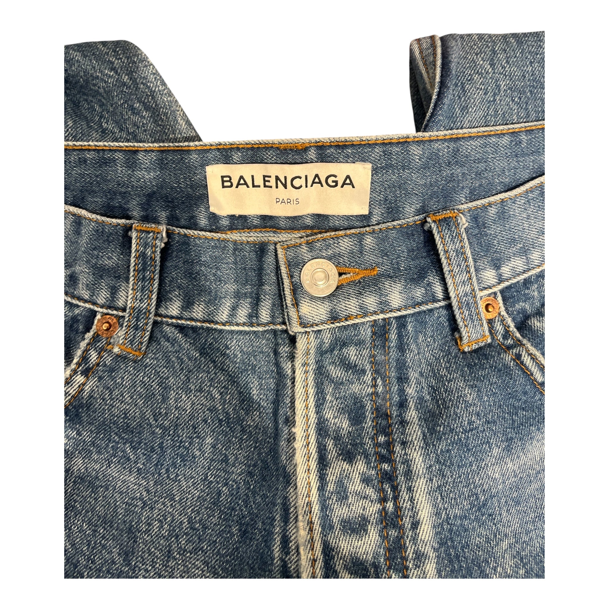 BALENCIAGA/Pants/30/Cotton/BLU/LIGHTWASH view 3