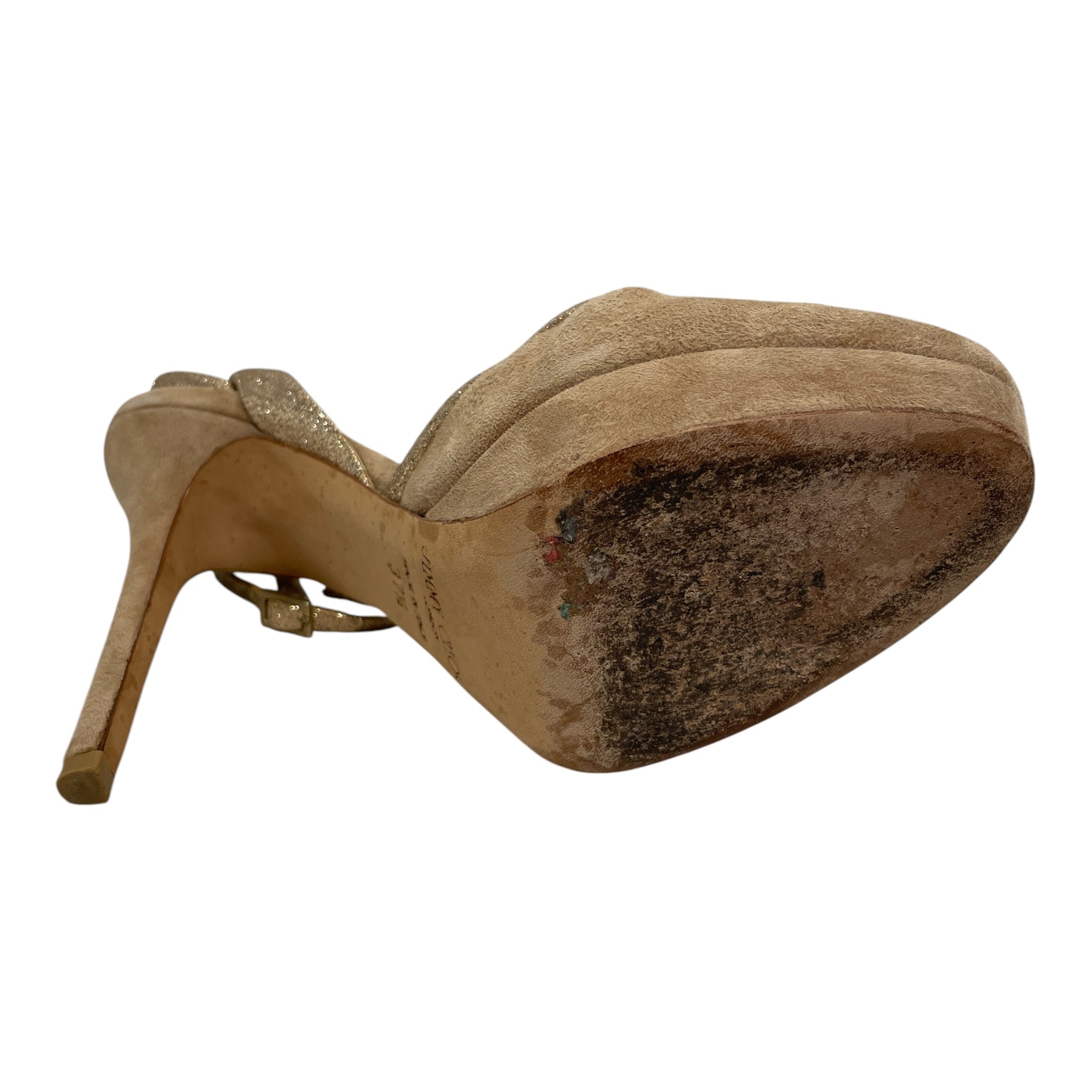 JIMMY CHOO/Heels/US 6.5/Cotton/BEG/beige glitter jimmy choo view 5