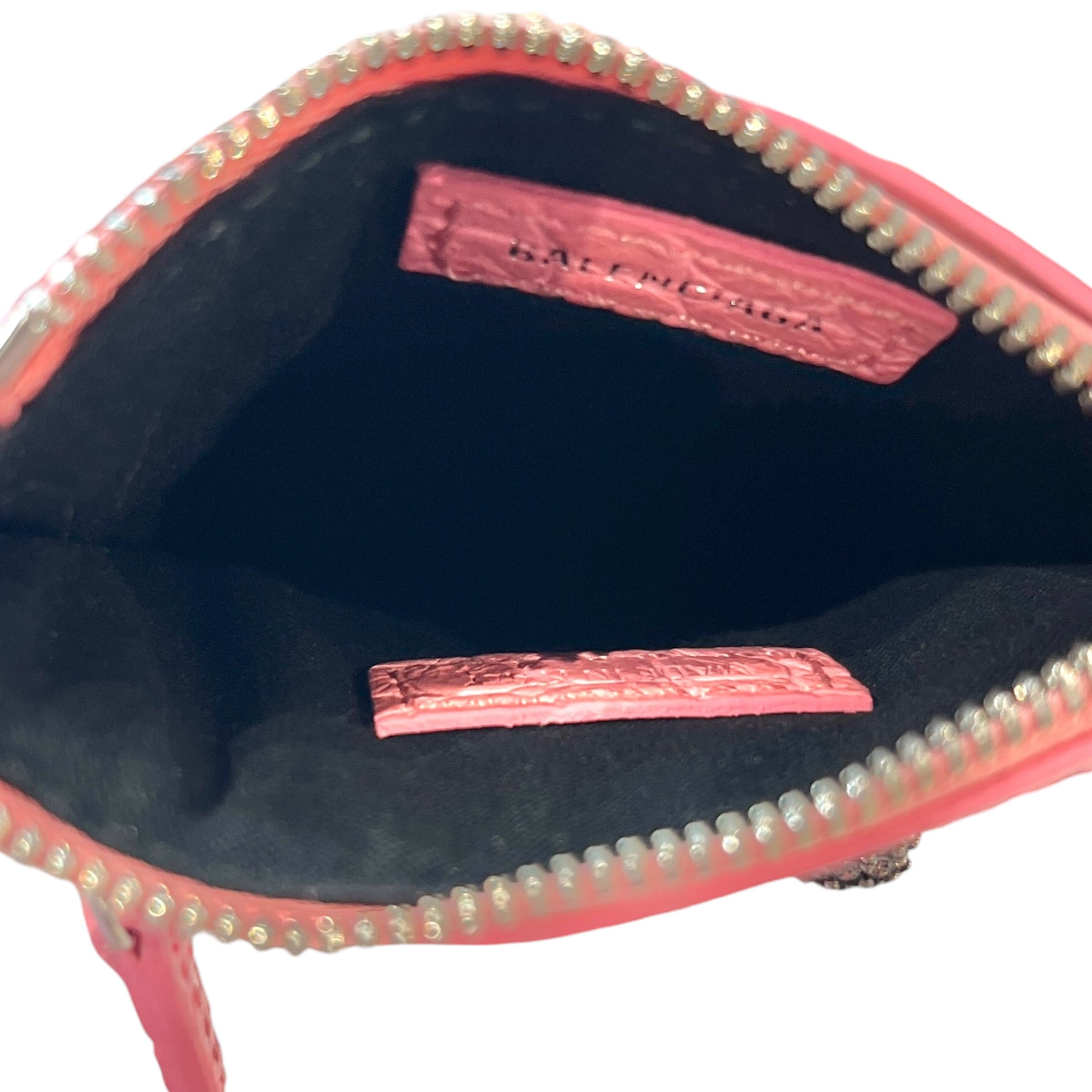 BALENCIAGA/Coin Wallet/Animal Pattern/Leather/PNK/CRYSTAL LE CAGOLE CROCODILE view 4