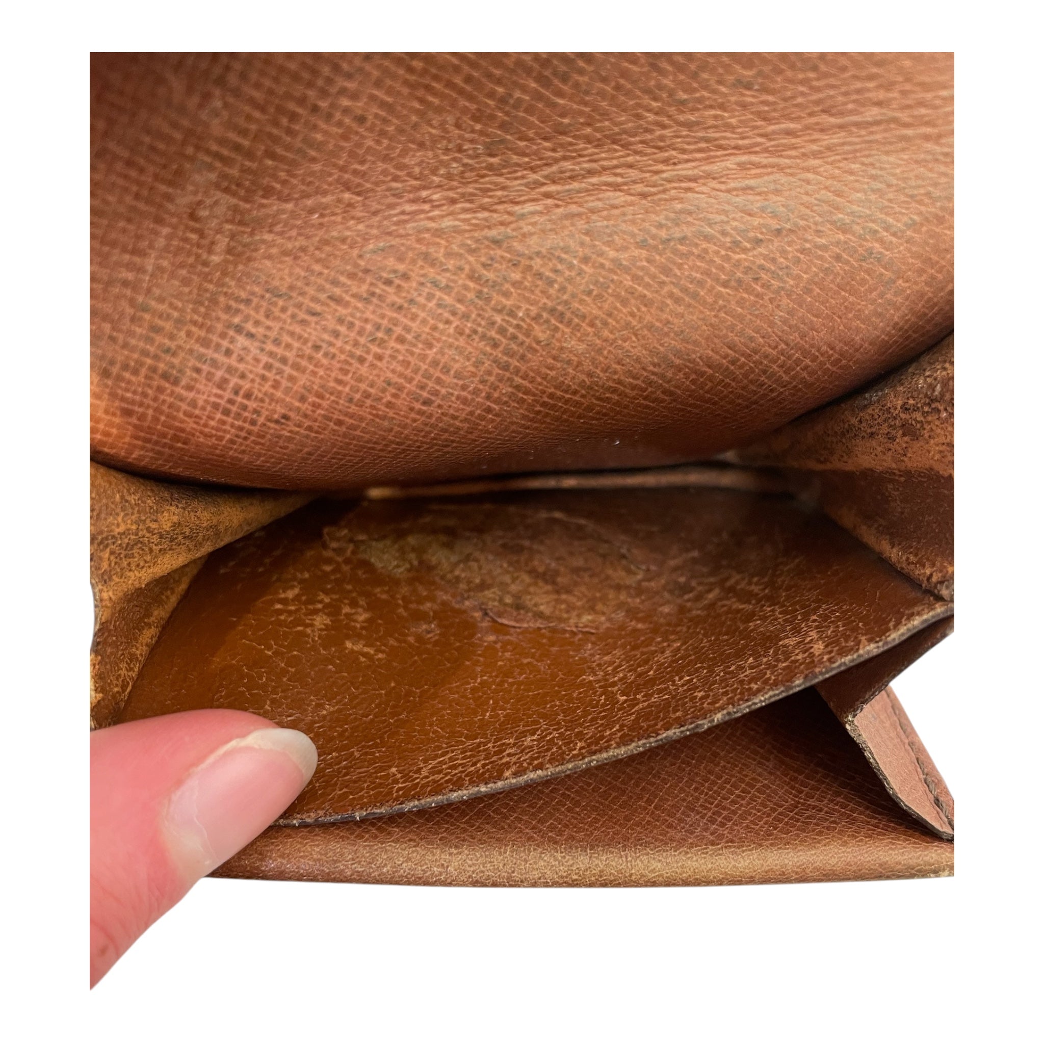 LOUIS VUITTON/Coin Wallet/Monogram/Leather/BRW/coin purse view 7