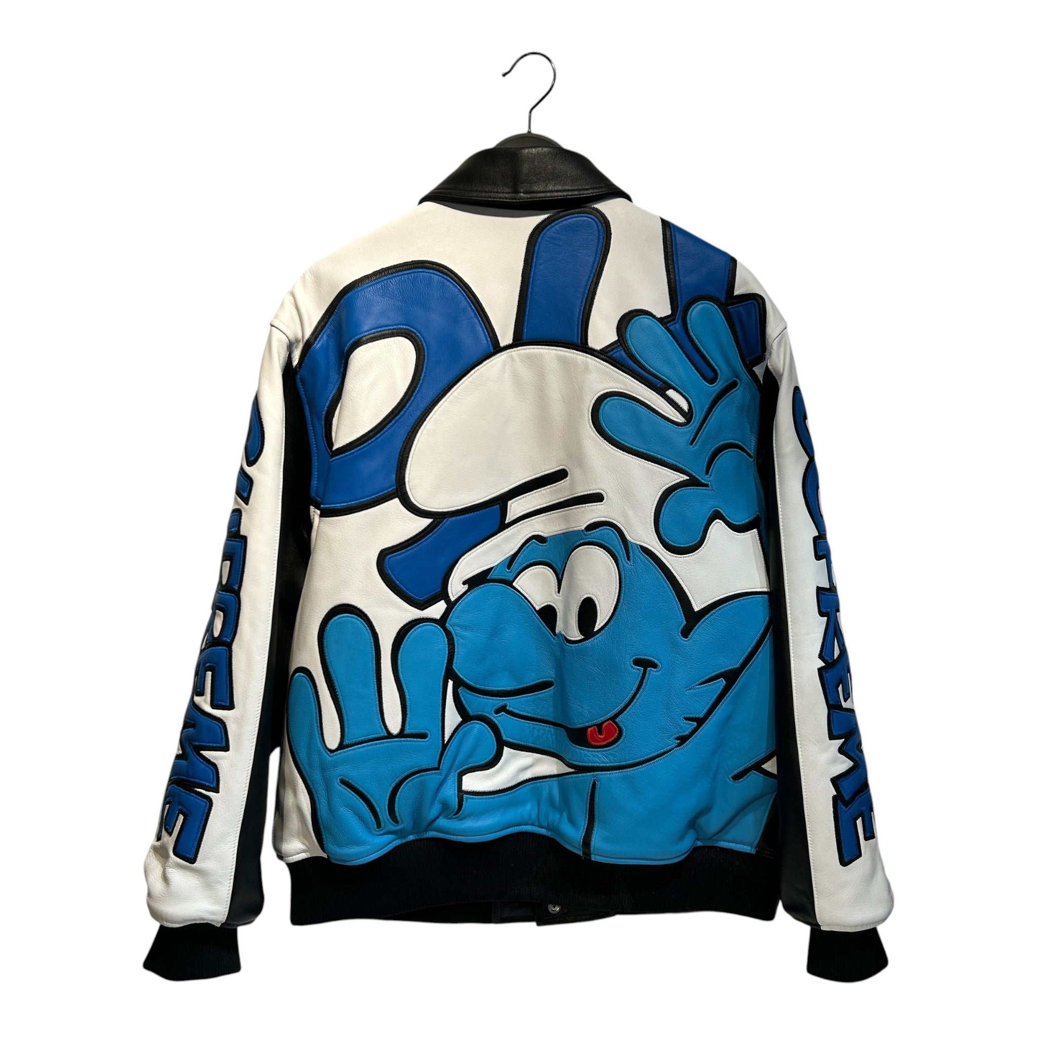 Supreme/THE SMURFS/Leather Jkt/L/Leather/MLT/Graphic/smurf back print view 2