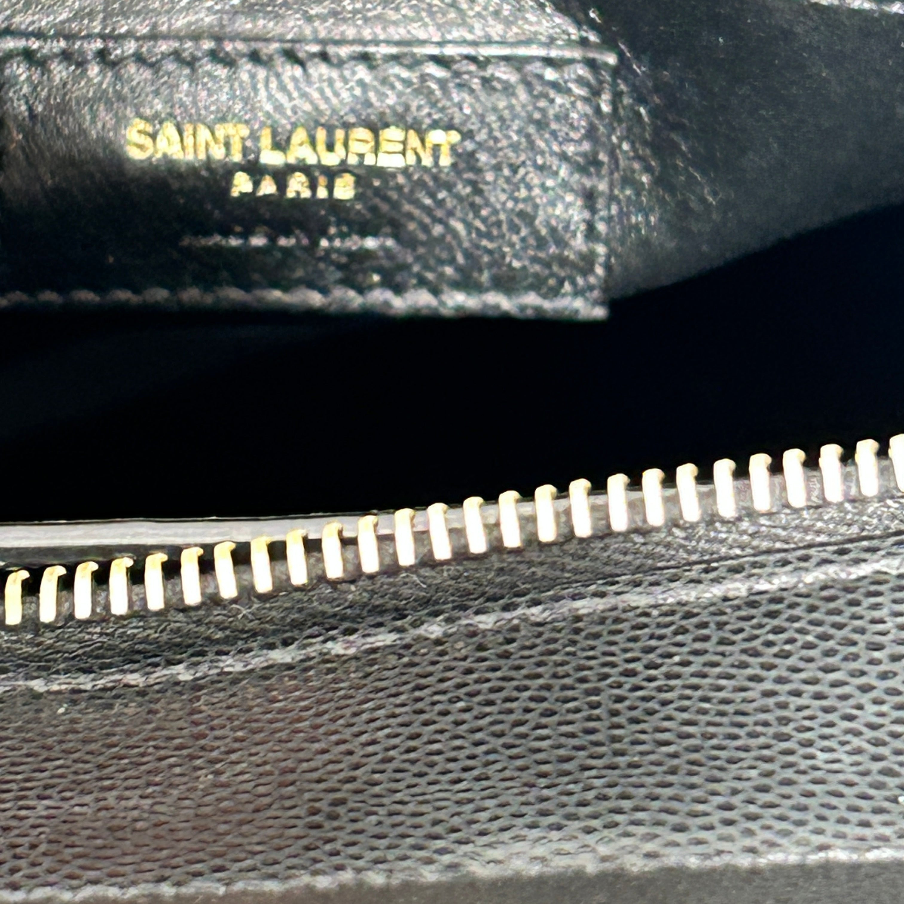 SAINT LAURENT/Hand Bag/Leather/BLK/UPTOWN TOTE GLD HRDWRE view 5