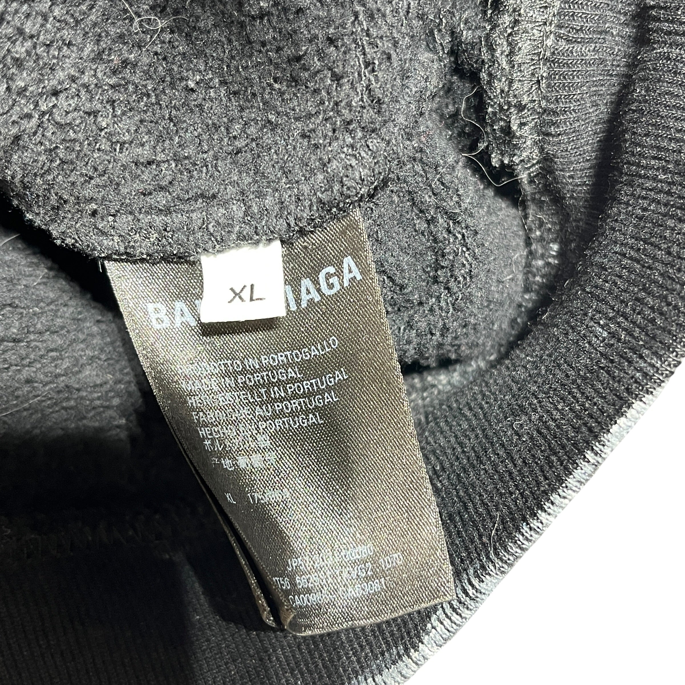 BALENCIAGA/Hoodie/XL/Cotton/BLK/Painted Pullover Hoodie view 5