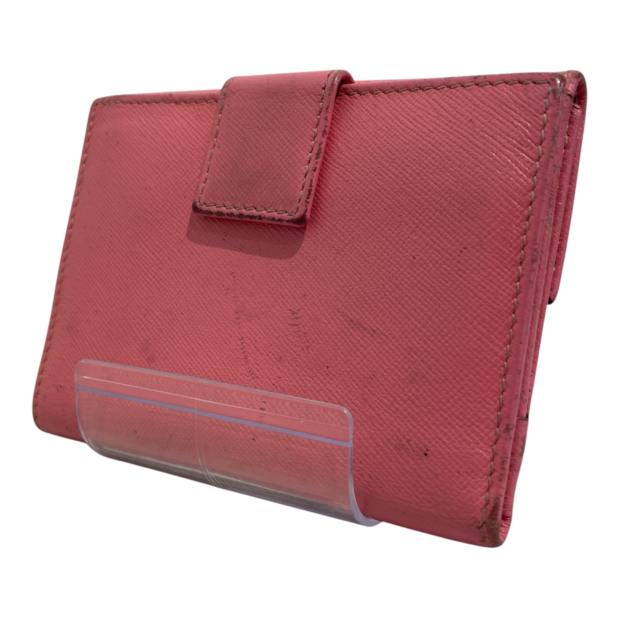 PRADA/Bifold Wallet/Pink/Leather/M523A view 2