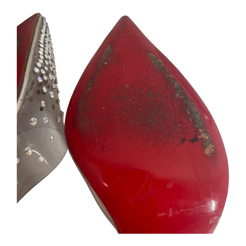 Christian Louboutin/Heels/EU 41.5/SLV/crystals