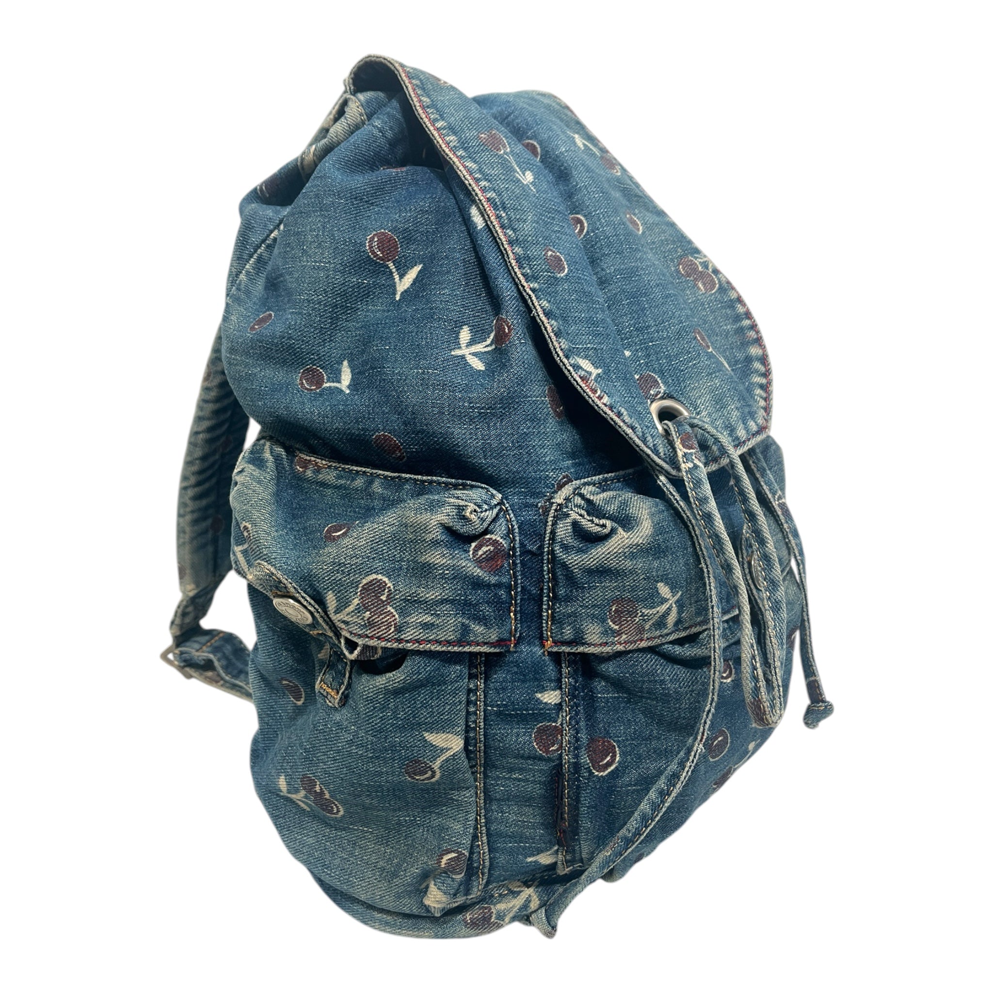 HYSTERIC GLAMOUR/Backpack/Graphic/Cotton/BLU/cherry backpack view 2