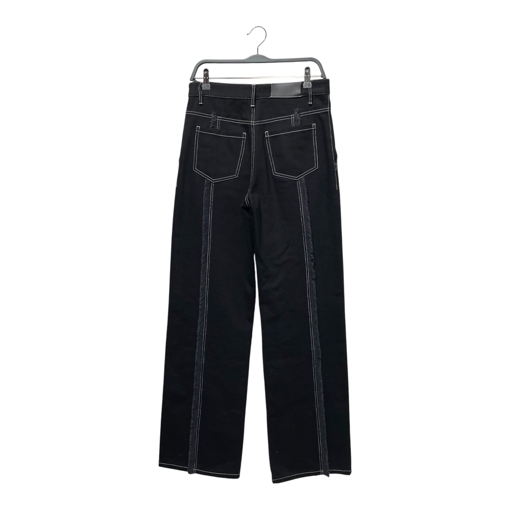 DION LEE/Straight Pants/XS/Stripe/Denim/BLK/ view 2