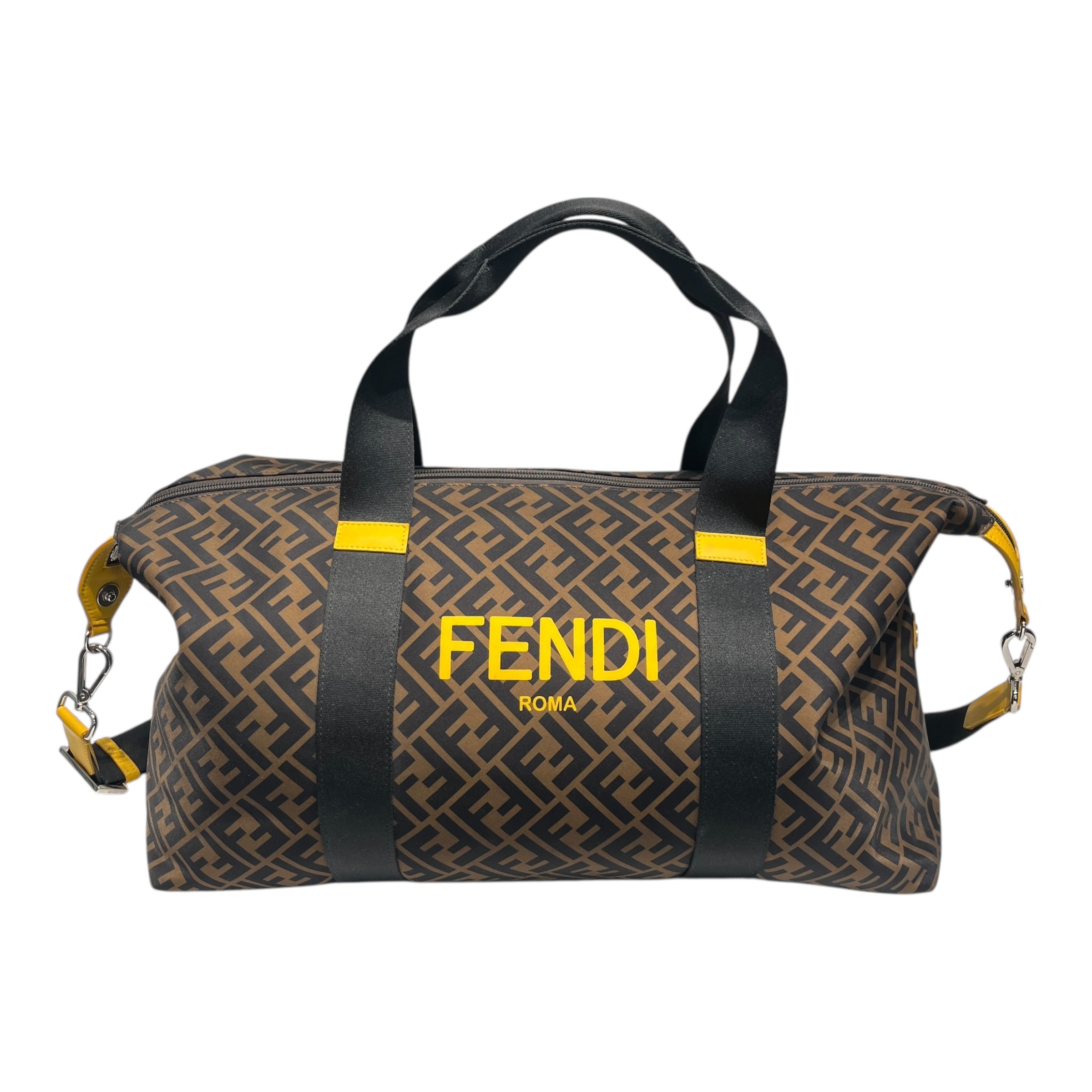 FENDI/Cross Body Bag/All Over Print/Cotton/BRW/FEDNI ROMA DUFFLE BAG view 1
