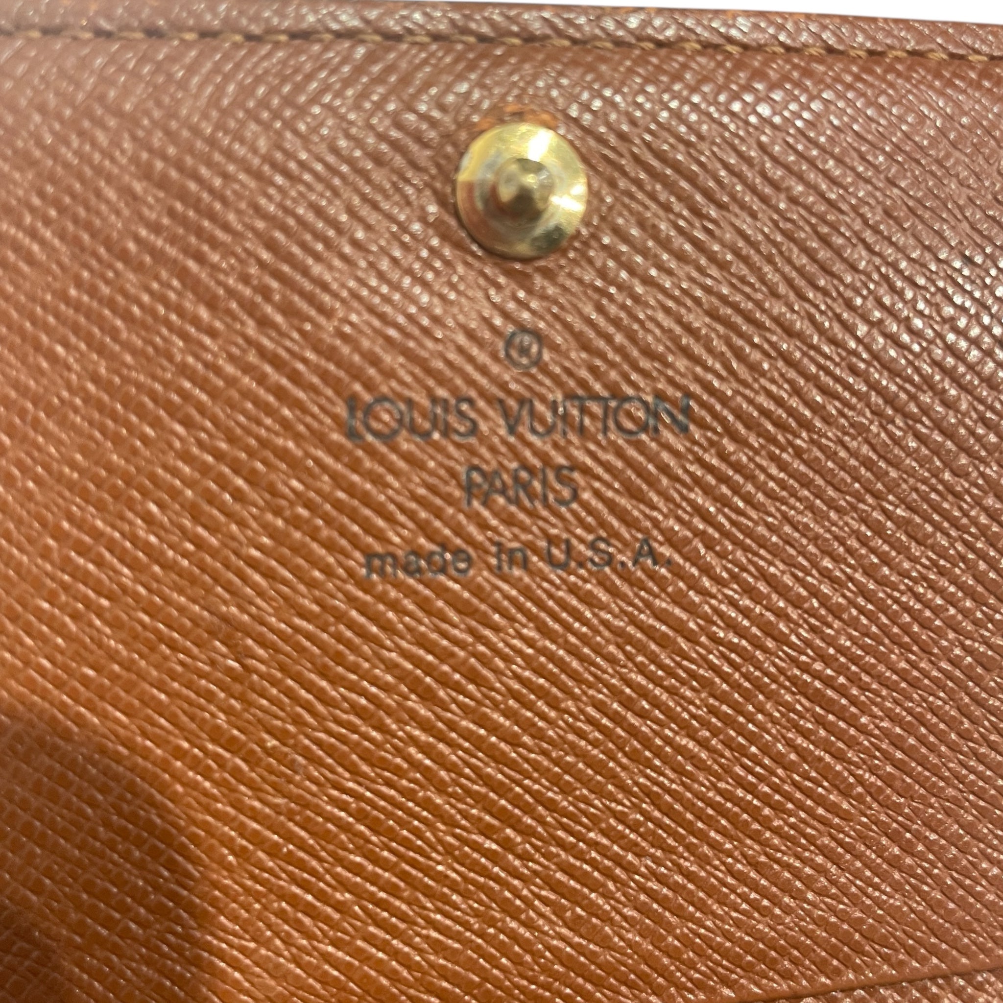 LOUIS VUITTON/Bifold Wallet/Monogram/Leather/BRW/Monogram Porte Monnaie Tresos view 4