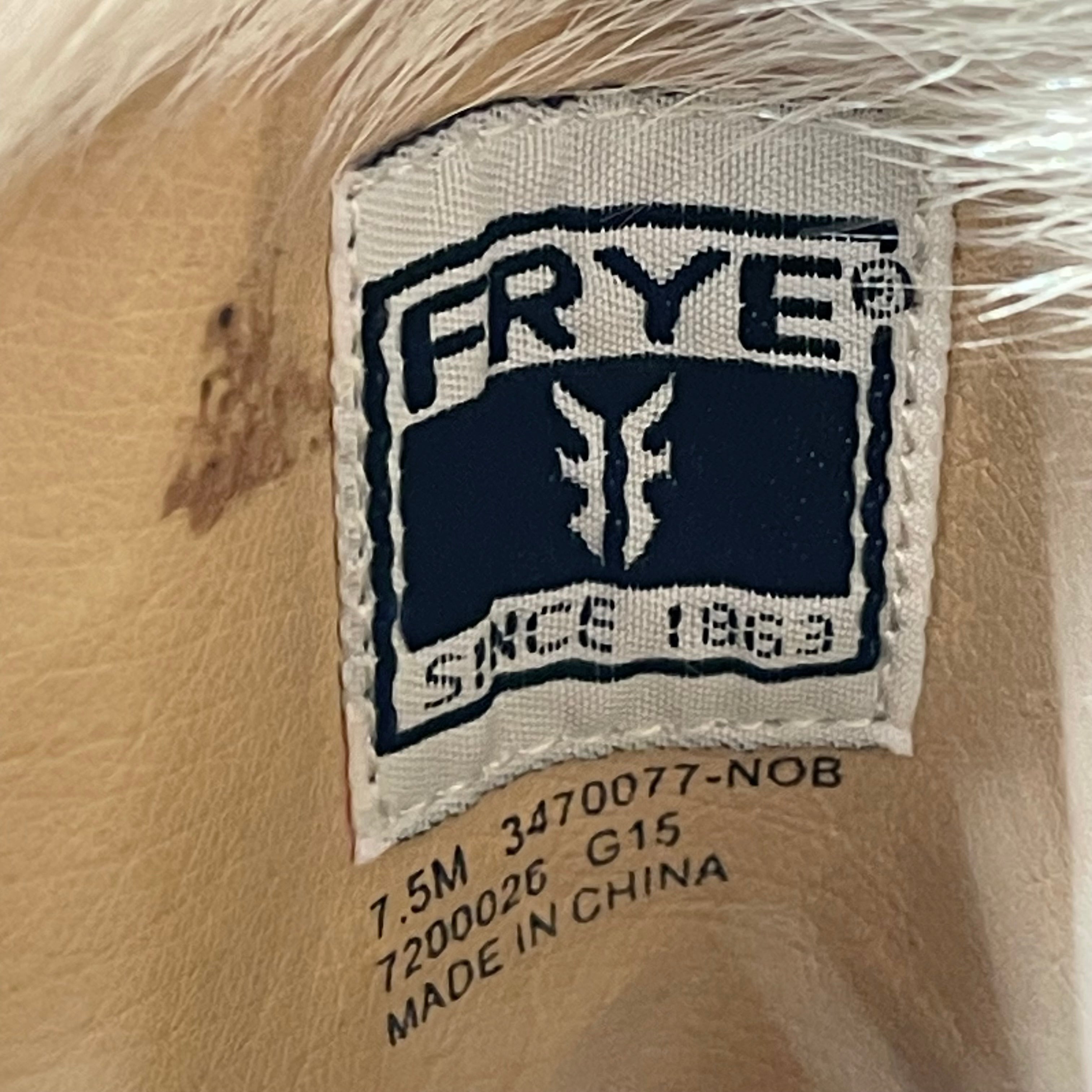 FRYE/Long Boots/US 7.5/Stripe/Fur/WHT/WHT/BLK/BLU WEDGE HEEL view 3