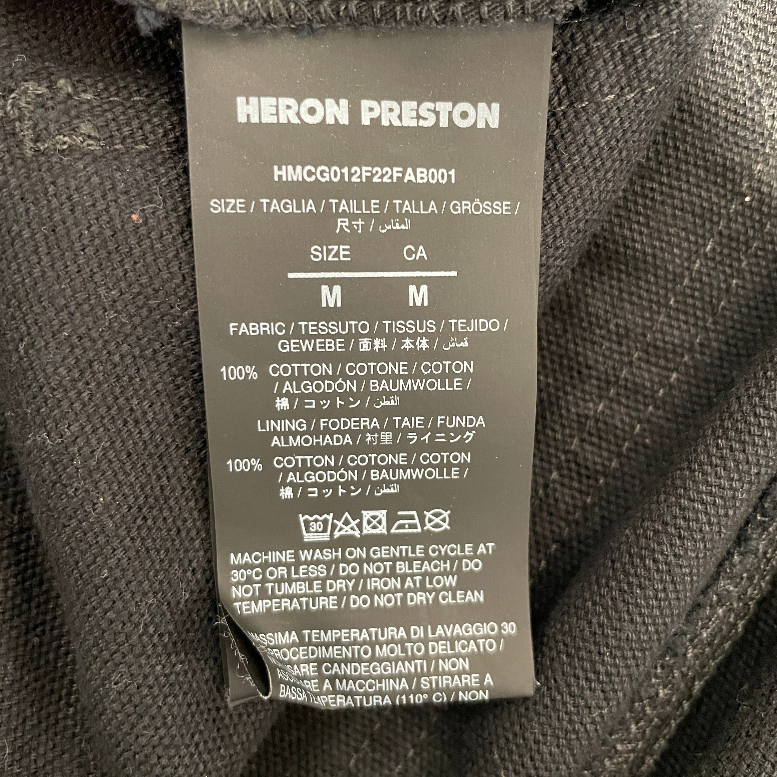 HERON PRESTON/Straight Pants/M/Cotton/BLK/STRAIGHT PANT BLACK JEANS view 4