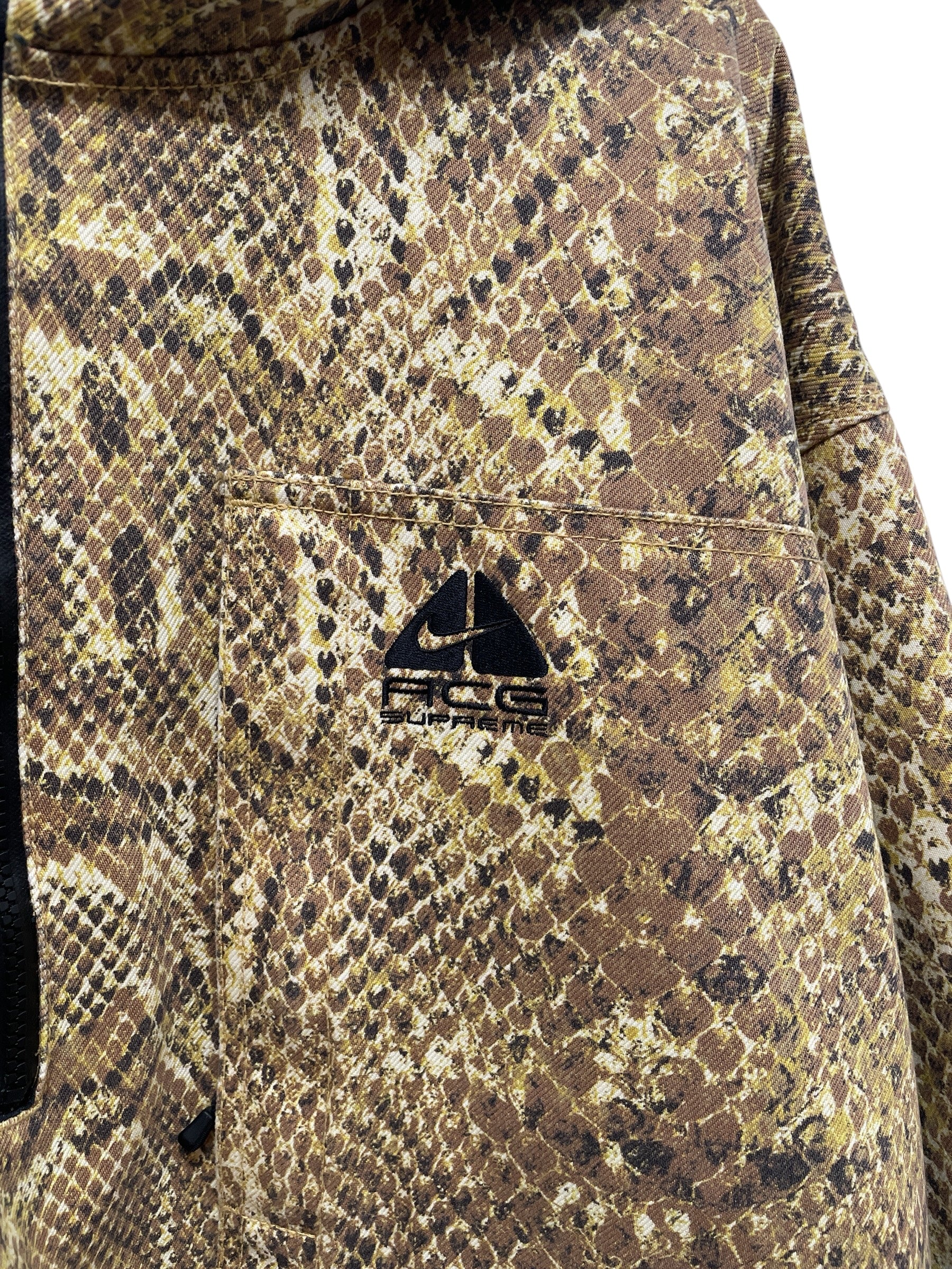 Supreme/NIKE ACG/Zip Up Hoodie/XL/All Over Print/Cotton/GLD/SNAKESKIN PULL-UP\FW 22' view 2