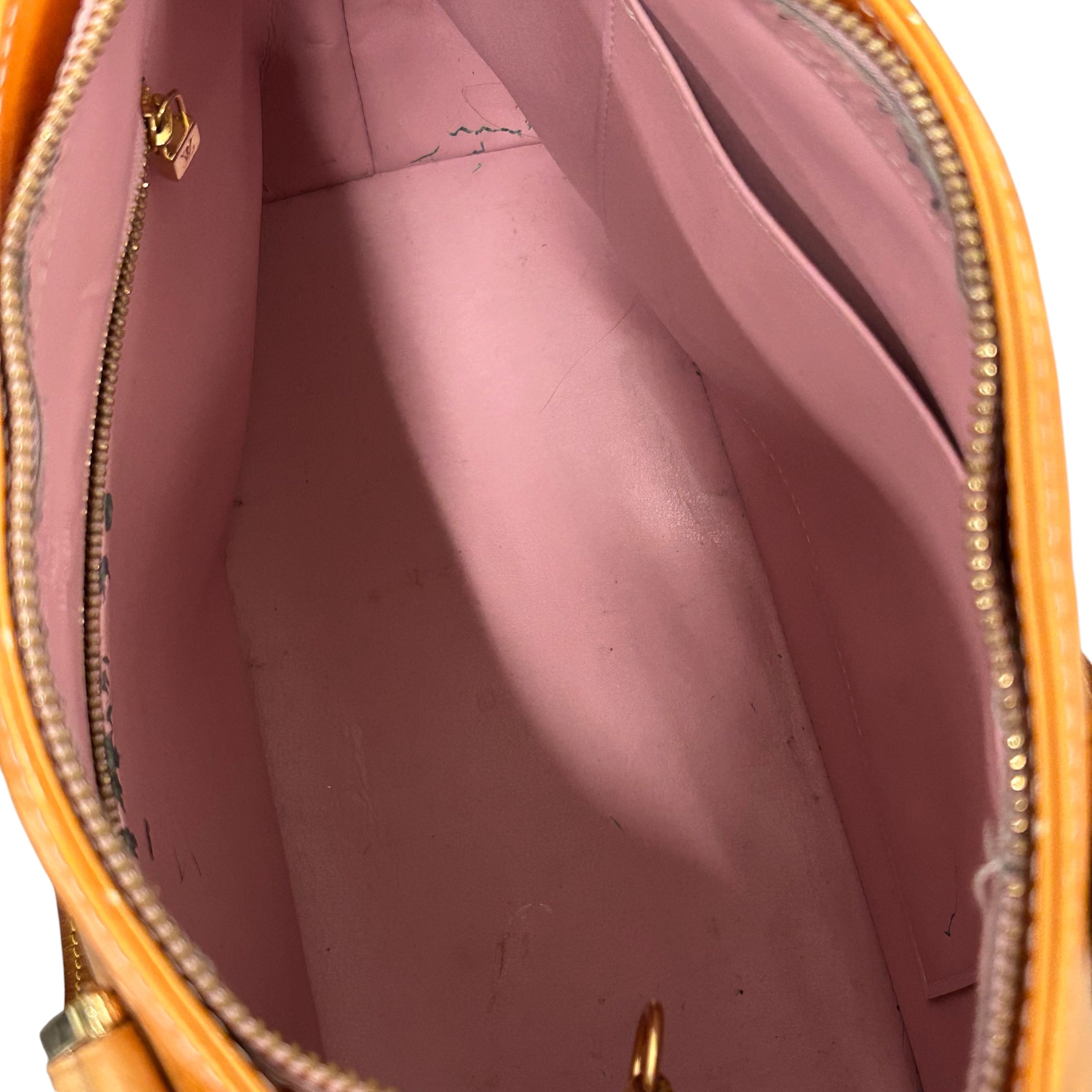 LOUIS VUITTON/Tote Bag/Monogram/Leather/YEL/Vernis Yellow view 6
